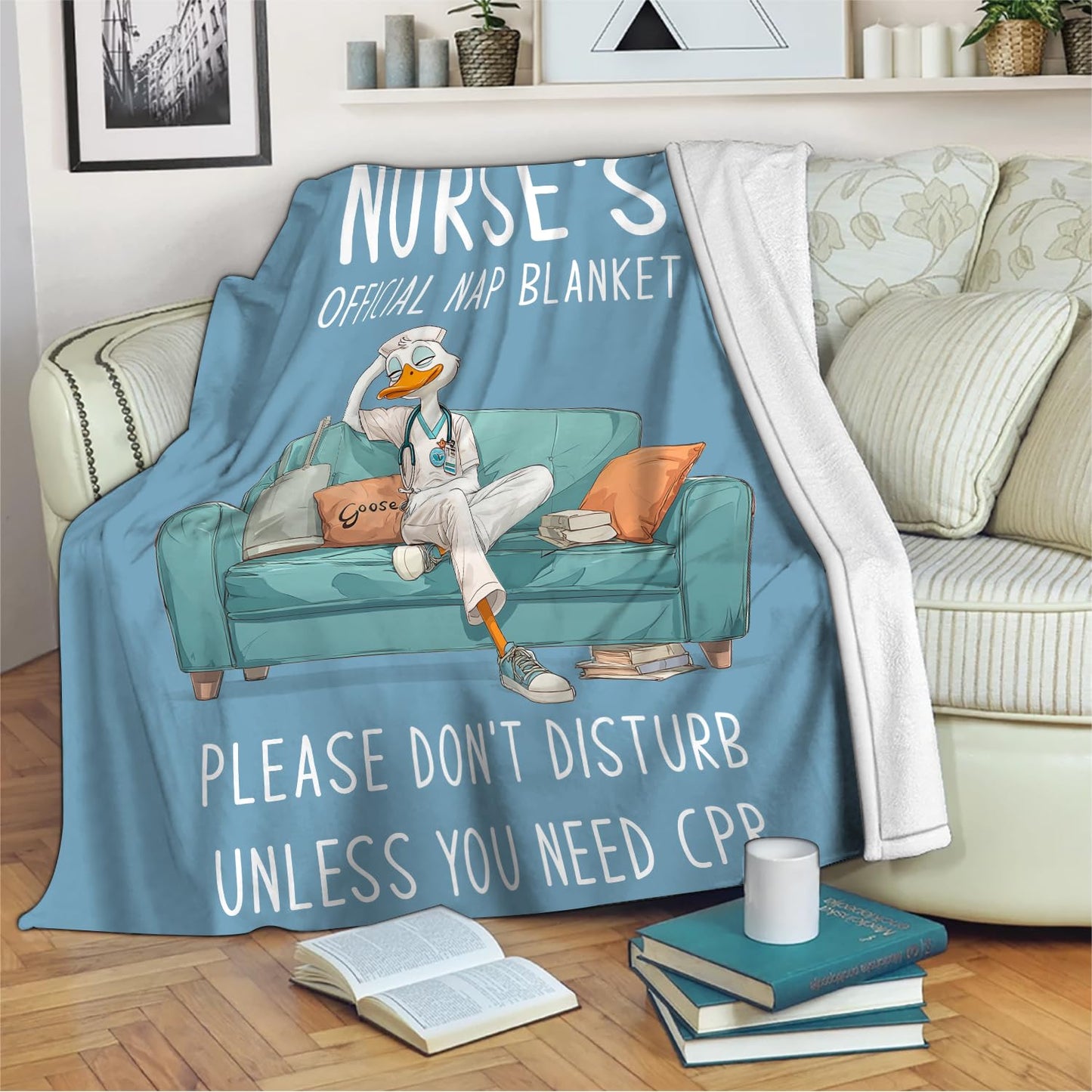 Custom Nurse Blanket Personalized Name Throw, Ultra Soft Fleece Nursing Gift for Women and Healthcare Workers, Cozy Appreciation Present, Multiple (Design 03)