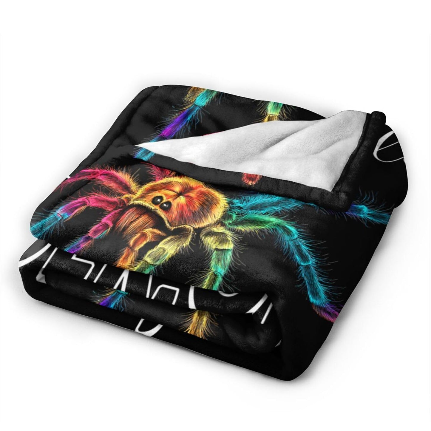 Funny Goth Throw Blanket, Spider Fleece Blanket for Couch Bed Sofa, Cozy Room Decor Gifts for Teens Women 50"X40"