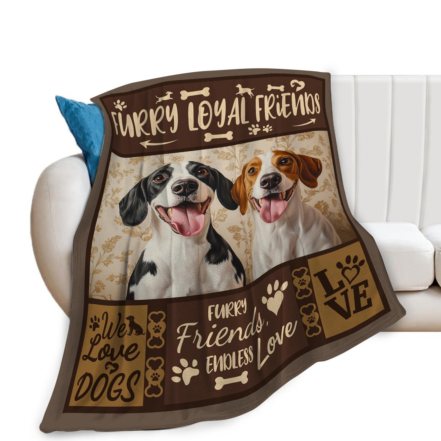 Beagle Blanket, Dog Throw Blanket, Beagles Gifts, Dogs Blankets, Beagle Stuff Fleece Flannel Plush for Women Men Boys Girls Lovers Adults Soft Bedding for Sofa Bed Office Home Decor 40"X50"