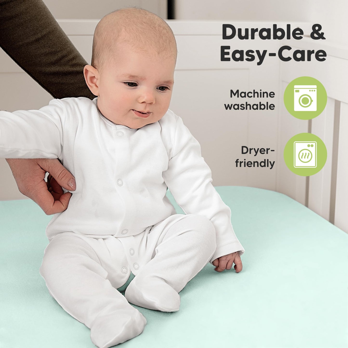 KeaBabies 2-Pack Organic Cotton Crib Sheets for Boys, Girls - 52x28 Fitted Crib Mattress Sheet Neutral, Breathable Cover for Baby Bed Set, Toddler Mattress, Soft & Cute Prints (Beach Day)