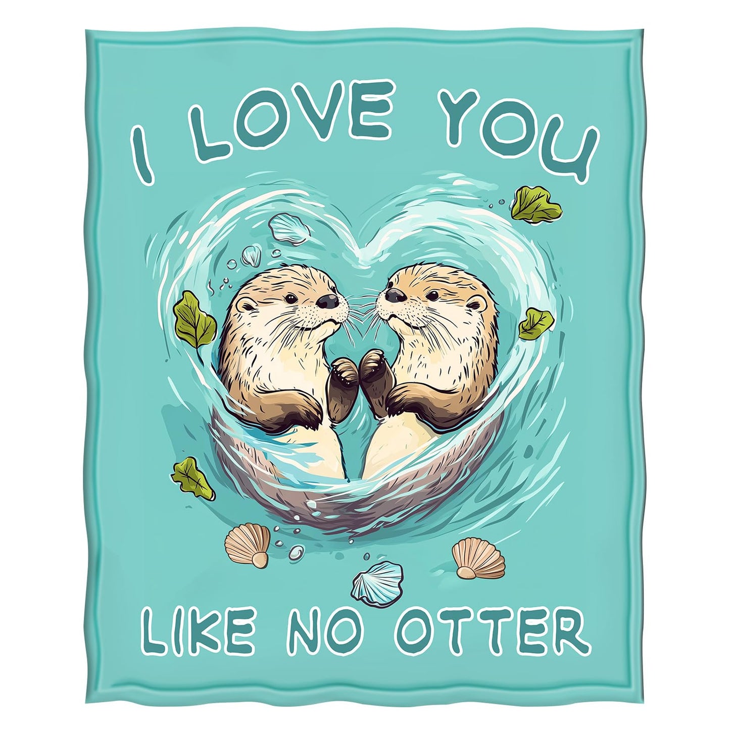 Otter Gifts Throw Blanket Romantic Anniversary Blanket Gifts for Women Men, I Love You Gifts for Her Him, Cozy Flannel Love Sea Otters Blankets 50"x60", Anniversary Wedding Birthday Gifts for Wife