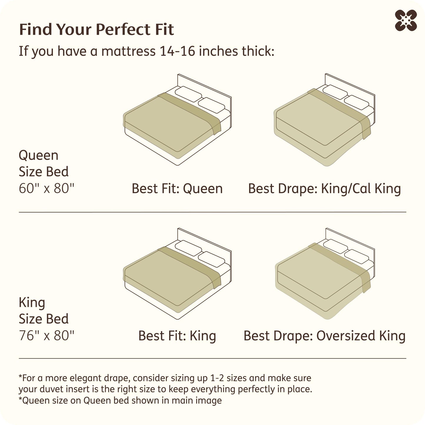 Bedsure 100% Organically Grown Bamboo Viscose Duvet Cover Set King Size | Cooling Bedding Set for Hot Sleepers | PureWoven Luxury Silky Soft | No Insert | 2 Pillow Shams (Beige, 104"x90")