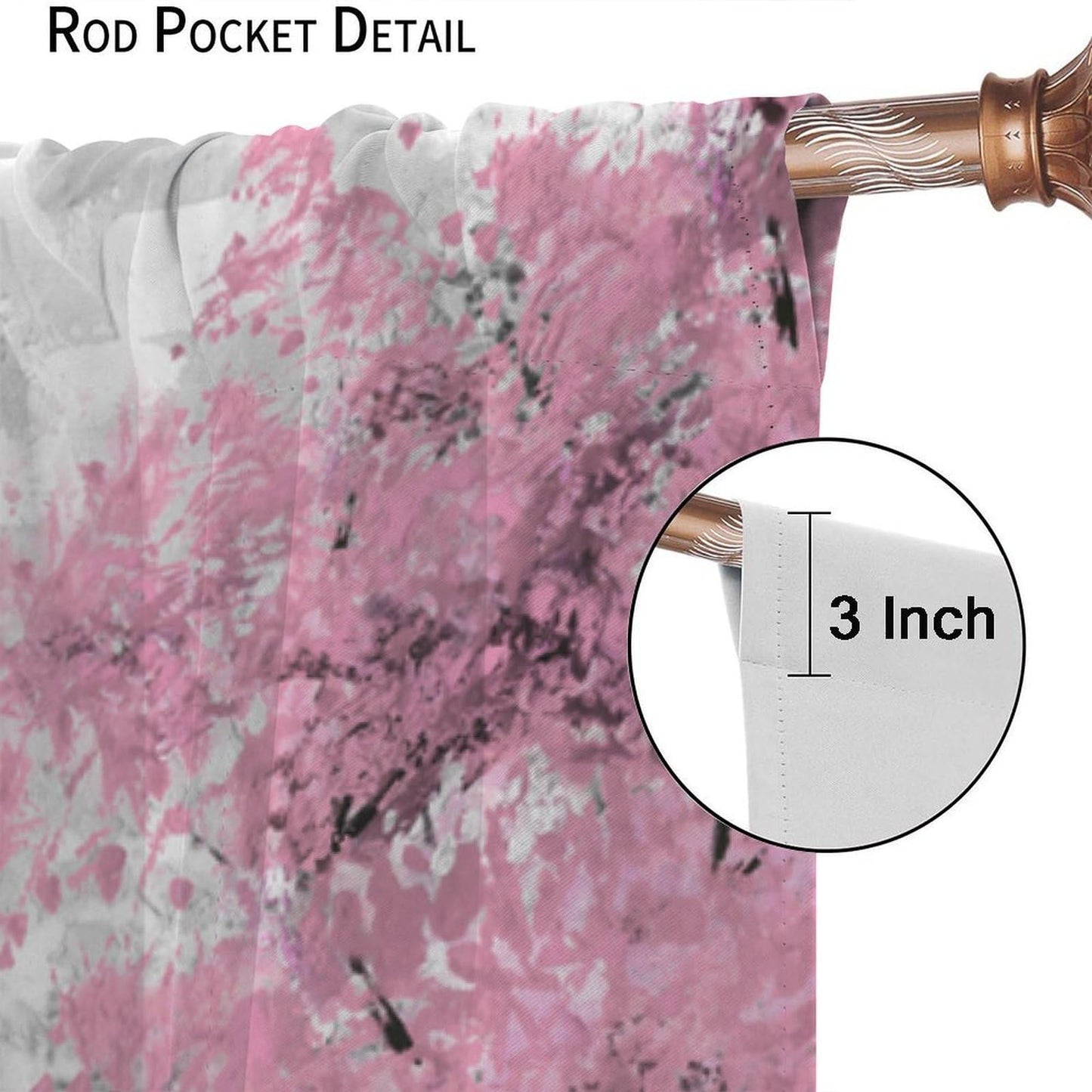 Eiffel Tower Curtains Pink Scene Romantic Decor Paris Eiffel Tower Cityscape Rod Pocket Window Treatments for Girls Women Bedroom Living Room 2 Panels 41" x 45" （No Blackout）