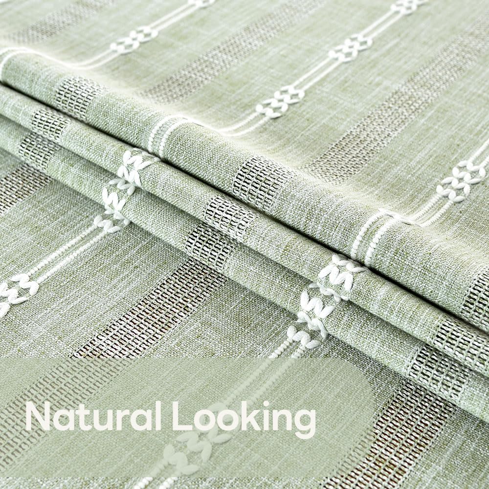 Yofori Heavy Duty Cotton Tablecloth for Square Table Sage Green Farmhouse Vintage Tablecloth Washable Rustic Table Cover (Sage Green, Rectangle, 52''x52'', 4 Seats)