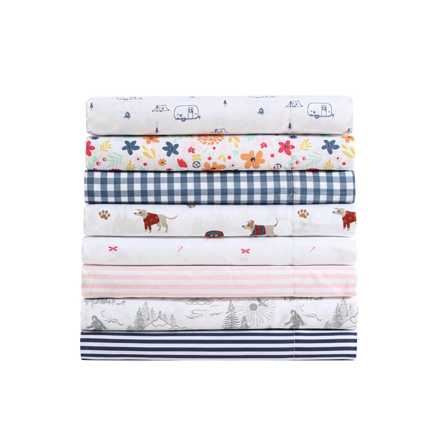 Eddie Bauer Kids - Full Sheets, Stain-Resistant Toddler Bedding with Matching Sham(s), Super Soft, Ideal Girl Room Essentials (Colorful Floral Pink, Full)