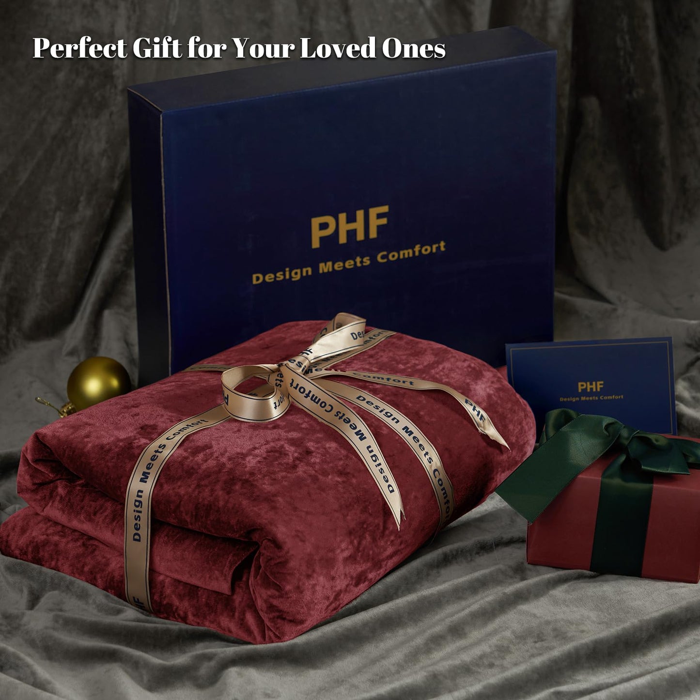 PHF Truly Velvet Fitted Sheet Only Full Size, Luxury Super Soft Cozy Fuzzy Flannel Bottom Sheet, Deep Pocket Up to 16",Strenghth Elastic Band, Suitable for Fall Winter Spring, No Pillowcases, Wine Red