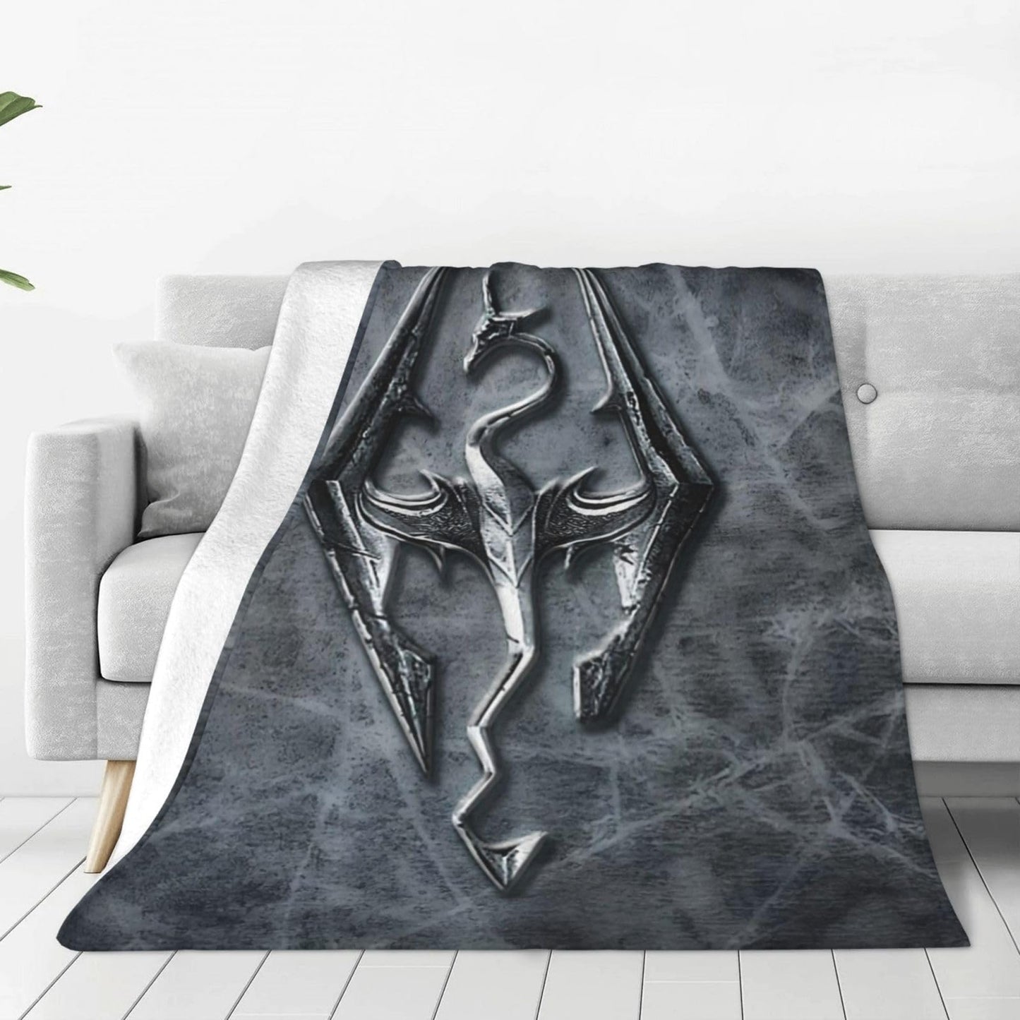 Generic Blanket Soft Flannel Throw Blanket Warm for Bedding Sofa Bedroom Decor All Season 80""x60"", Black2