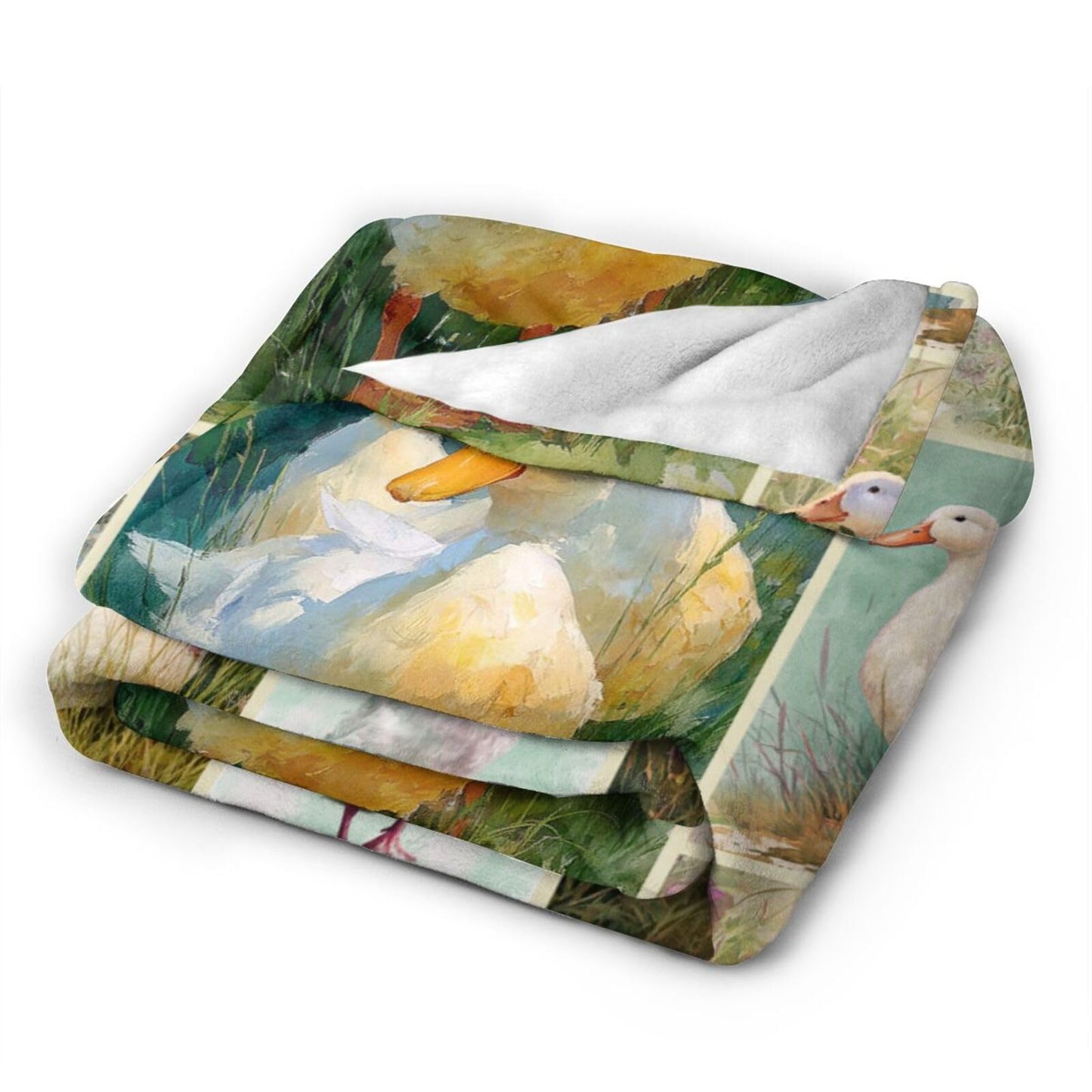Dynova Duck Blanket Cozy Plush Funny Duck Throw Blankets Fuzzy Flannel Fleece Animal Decor Gifts for Girls Boys Women Men 50"X40"