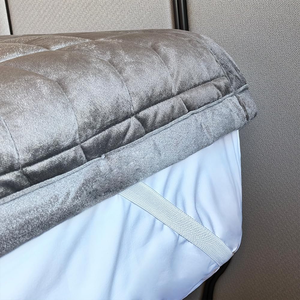 JENSYWEE Graphene Heating No Electric Mattress Pad,Provide Sustained Warmth in Cold Weather,Reduce Heat Loss,Rapid Heating Up,King Queen Adult Warm Mattress Pad Topper (54 x 72 inches)