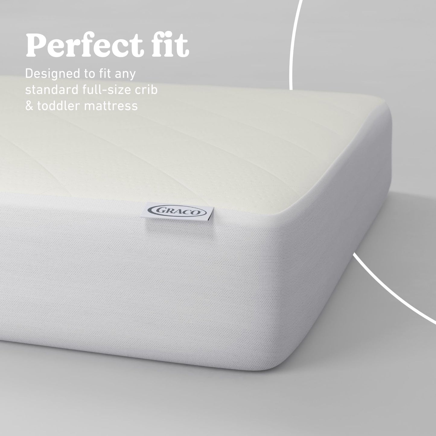 Graco Premium Waterproof Crib and Toddler Mattress Protector (1 Pack) – GREENGUARD Gold Certified, Machine-Washable & Dryer-Friendly, Waterproof Sleep Surface, Fits Baby Crib & Toddler Bed Mattress