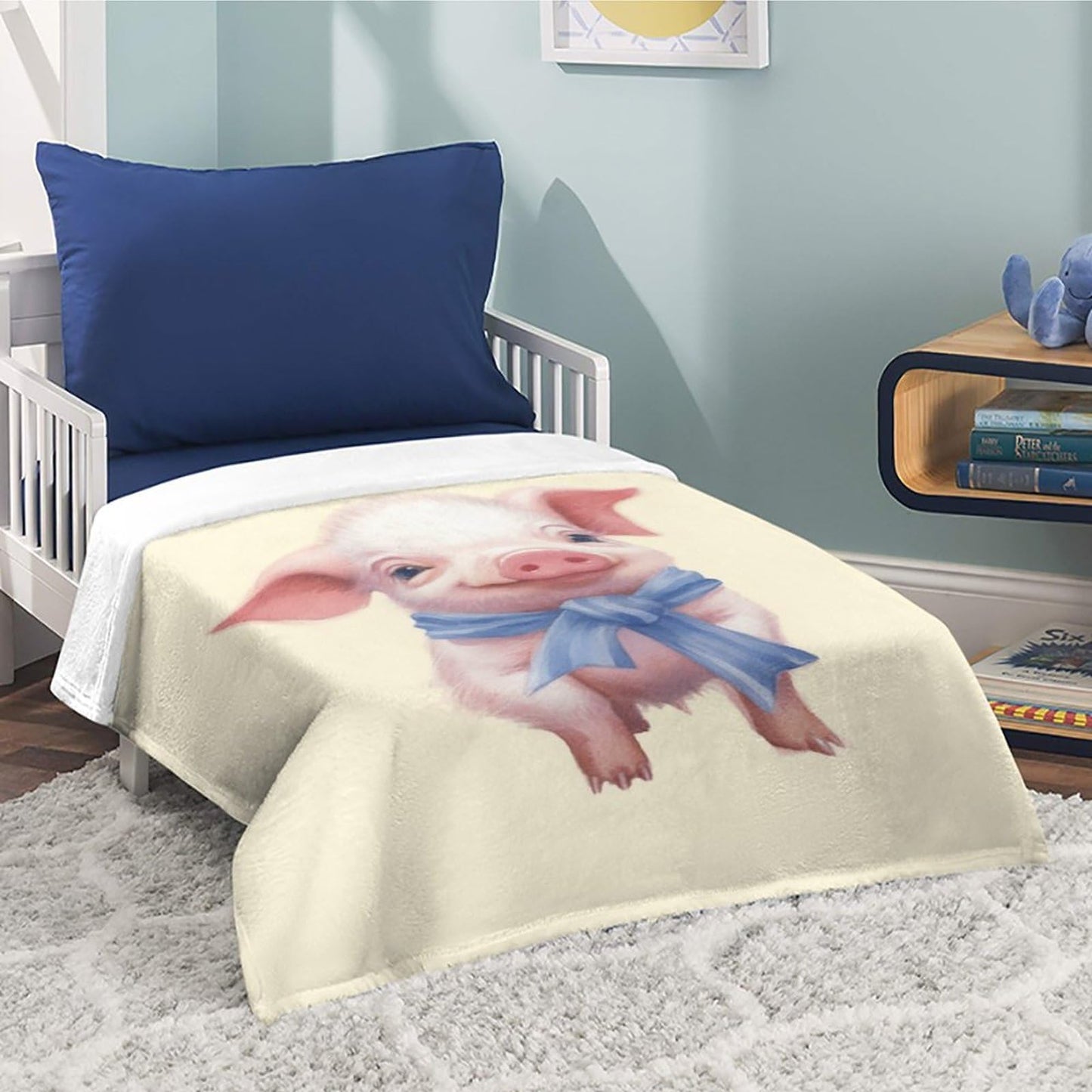 Joyidec Pink Pig Yellow Super Soft Winter Comfy Throw Blanket Flannel Fleece Lightweight Blanket for Couch Car Bed 50x60 in