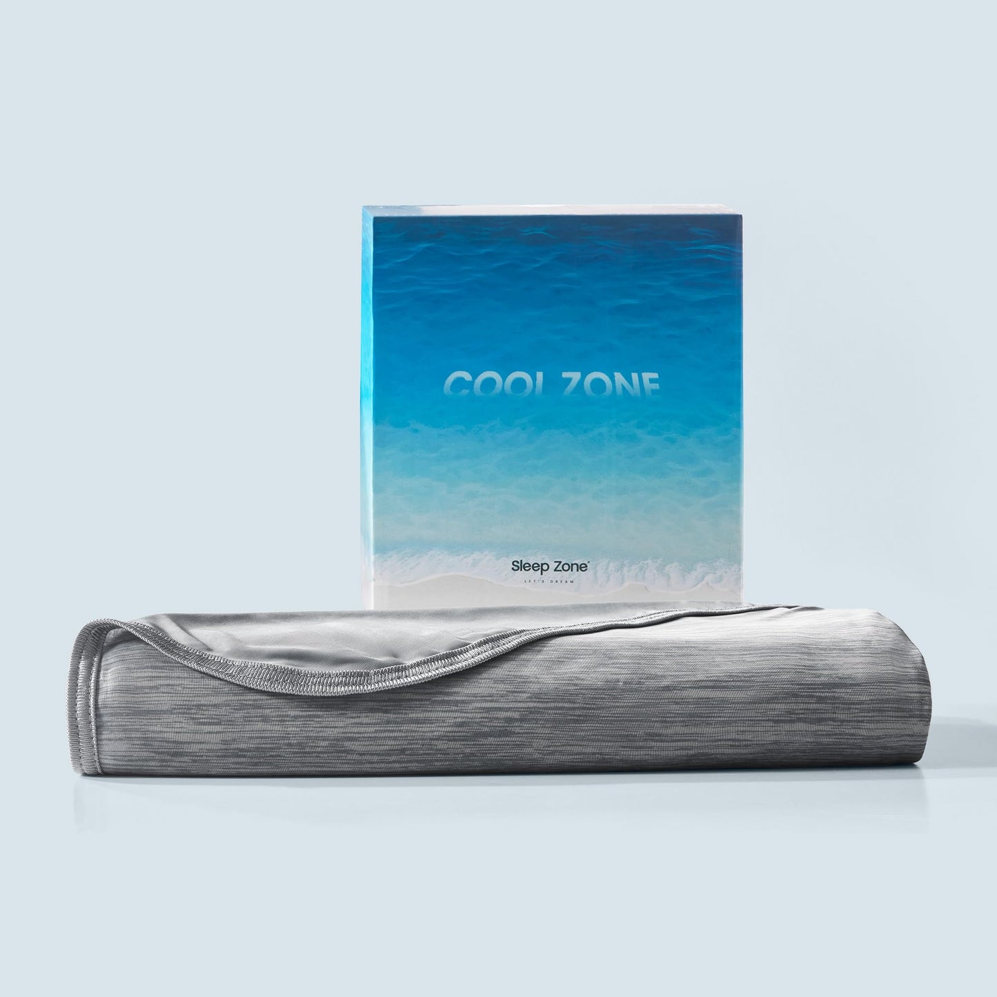 SLEEP ZONE Nanotex Cooling Blanket for Hot Sleepers, Double-Sided Cold Blanket King Size for Bed, Lightweight Summer Blankets for Sleeping (Dark Grey, 90''x108'')