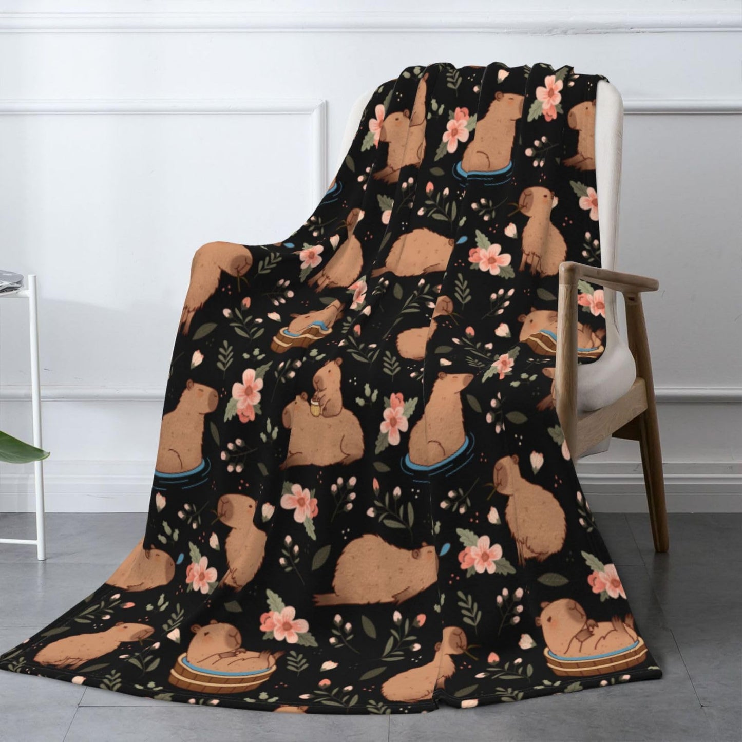 Cute Pattern Soft Fleece Blanket - Cozy and Cute Animal Design for Bed, Couch, or Gift 50"x40"
