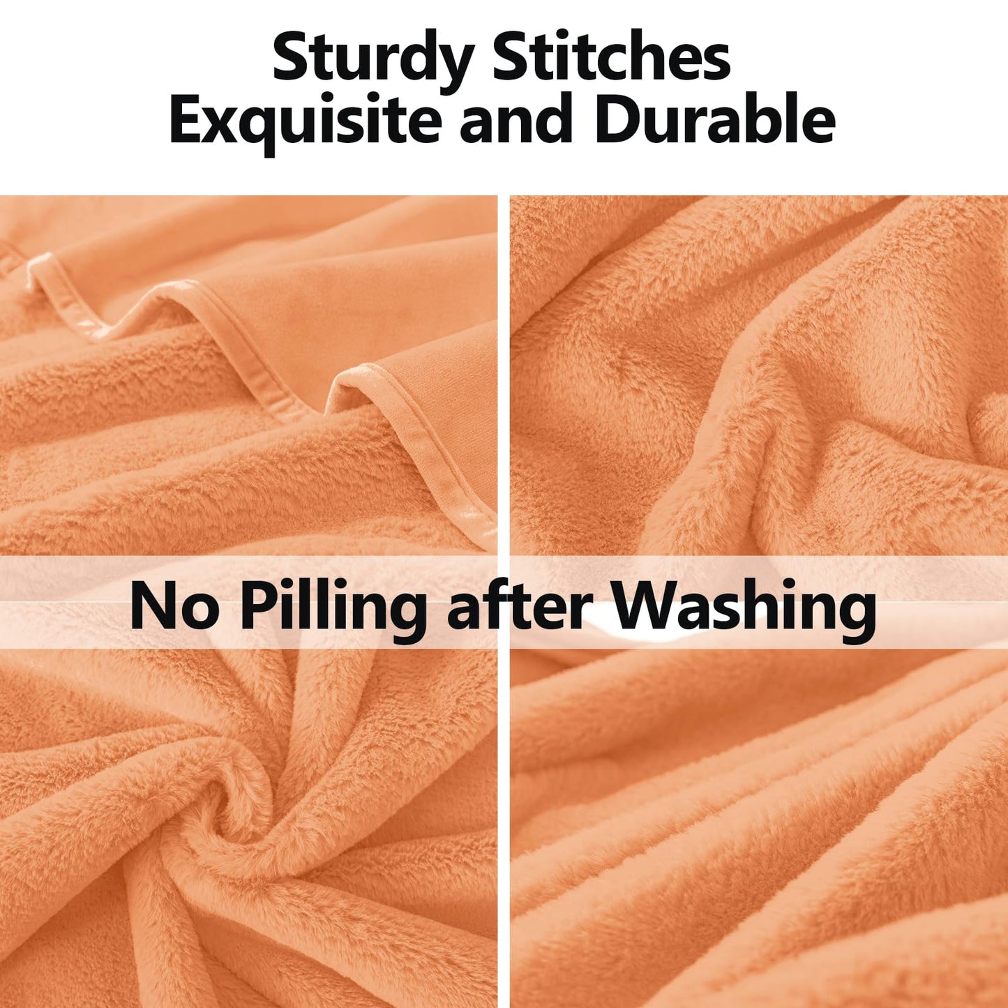 zeqpze Luxury Ruched Faux Fur Throw Blanket， Soft Sherpa Fluffy Blankets, Warm Thick Plush Flannel Blanket Microfiber Cozy Blankets for Couch, Sofa(Coral Pink,5060)