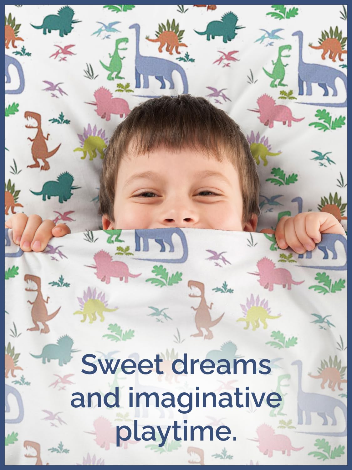 Kids Full Size Bed Sheet Set - 4 Piece Kids Loft Bed Sheets - Boys Dinosaur Themed Bedding - Soft, Cute & Cozy - Breathable & Machine Washable - Colorful Dino Bed Set for Boys, Girls, Teens & Toddlers