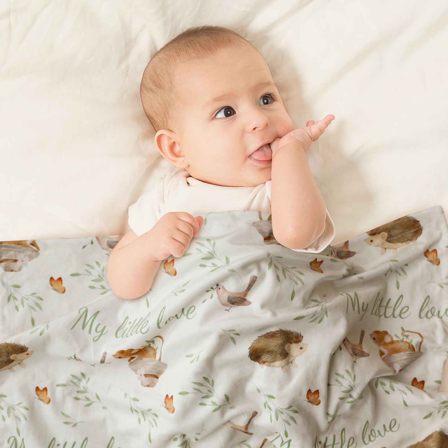 CIVARUA KIDS Baby Blankets for Newborn - Nursery Minky Blankets Super Soft for Boys Girls, Infant Toddler Blanket with Double Layer Dotted Backing for Baby Crib Stroller, 30 x 40 Inch, Animal World
