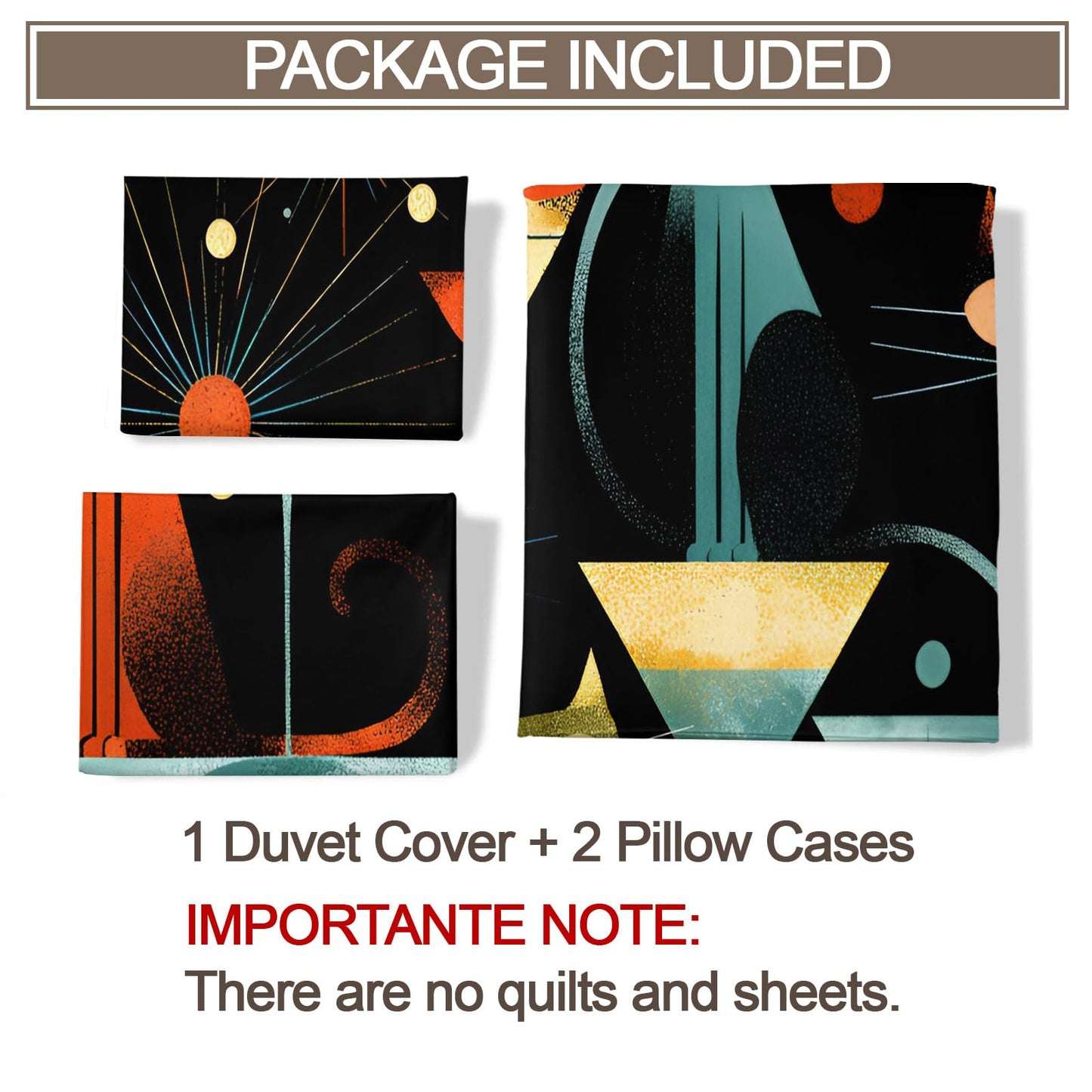ZAMODE Cat Duvet Cover Queen Size, Mid Century Atomic Cat Comforter Cover 90" x 90", Abstract Funny Kitten Bedding Set with 2 Pillowcases