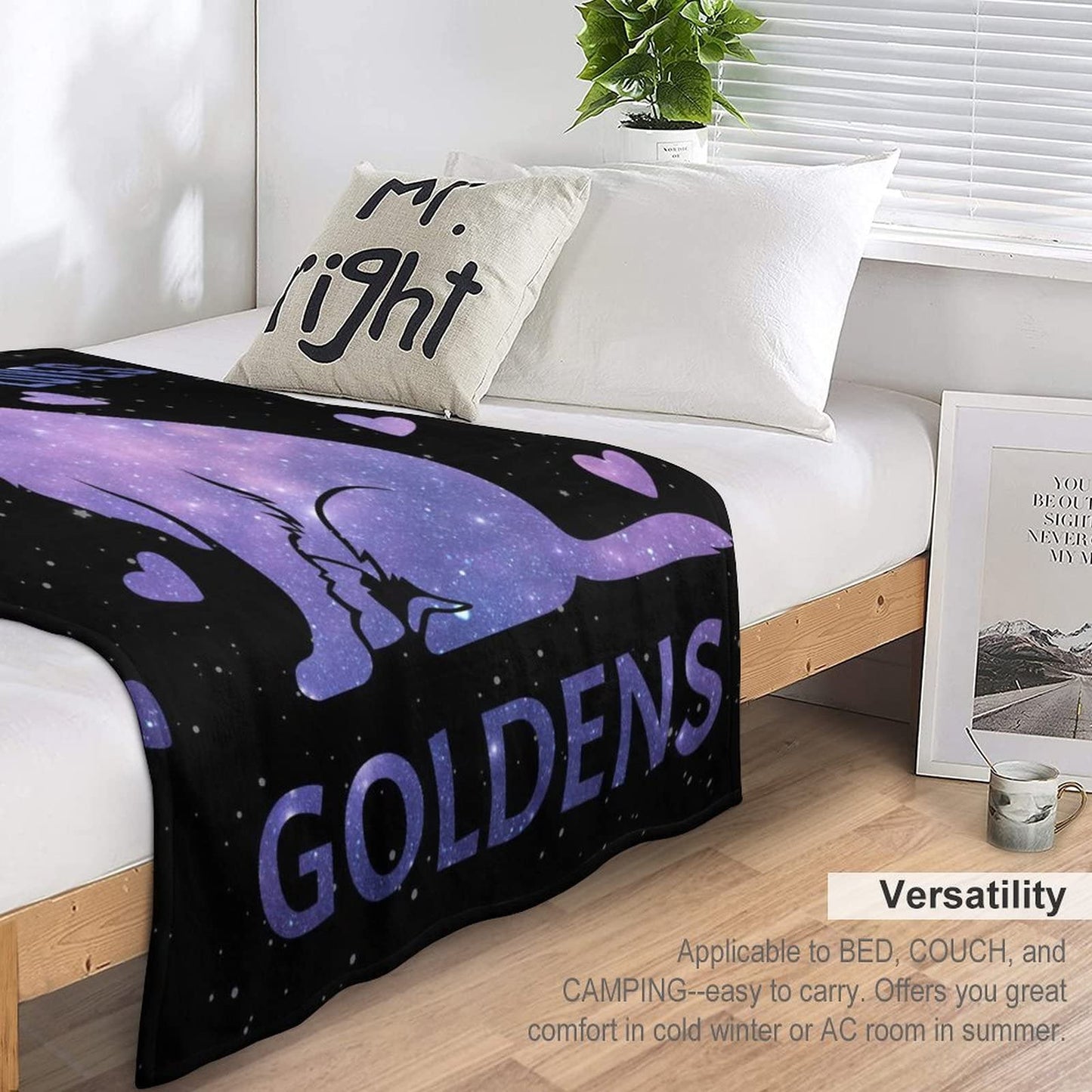 AIOMXZZ Golden Retriever Blanket Gifts, 60"x80" Dog Pattern Flannel Fleece Throw Blanket Soft, Lightweight, Comfortable, Warm Golden Retriever Themed Blanket for Humans Adults Kids