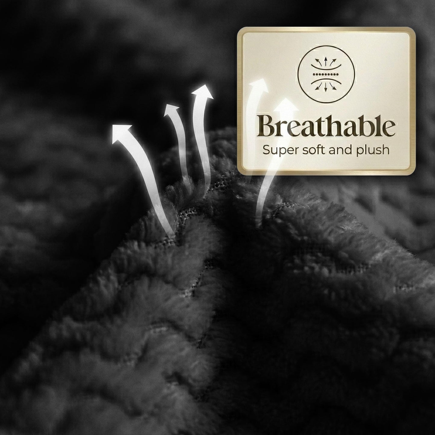 Superior Lily Pebbled Fluffy Fleece Blanket, Artisanal Popcorn Texture Soft Throw for Couch, Bed and Living Room Decor, Bedroom Essentials, Extra Cozy Fuzzy Warm Cover, Full Queen Size, Black