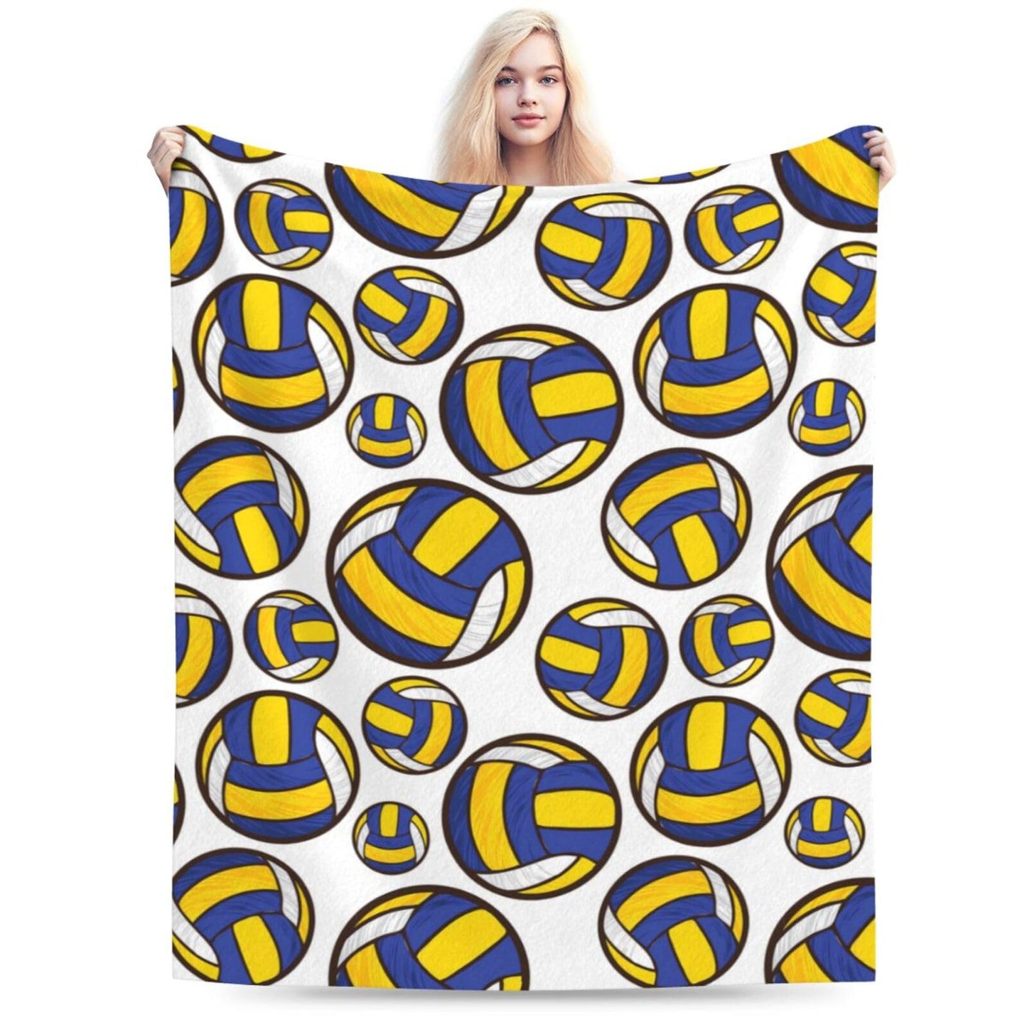 Volleyball Blanket Soft Warm Sofa Bed Throw Blanket Best Volleyball Gifts for Coach Players Teen Girls 80"X60"