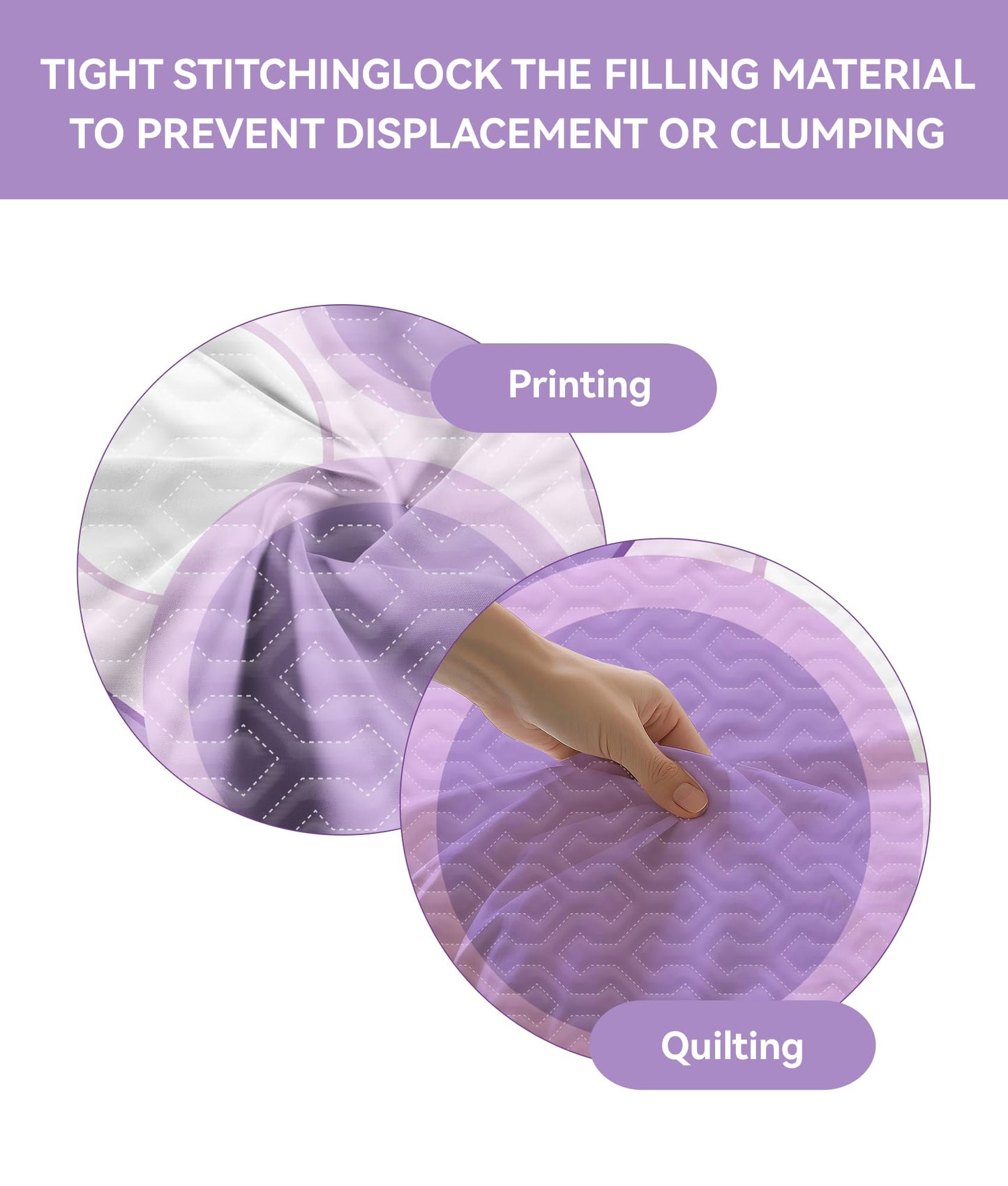 Hercastlè 9pcs Wrinkle-Resistant Microfiber Bedspread Lightweight Comforter Set and Pillowcases with Matching Coordinated Curtains Bed Cover Bedding Sets in a Bag Queen Size Violet Pink Round Graphic