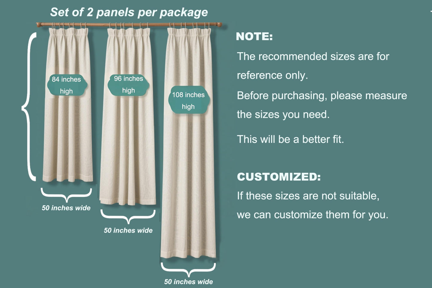 VisionaryHomeDesign Cotton Blend Yellow Cream Curtain - Geometric Trim, Soft, Durable - Elevate Your Space with Retro Details(2 Panels) (50‘’W x 96‘’L)