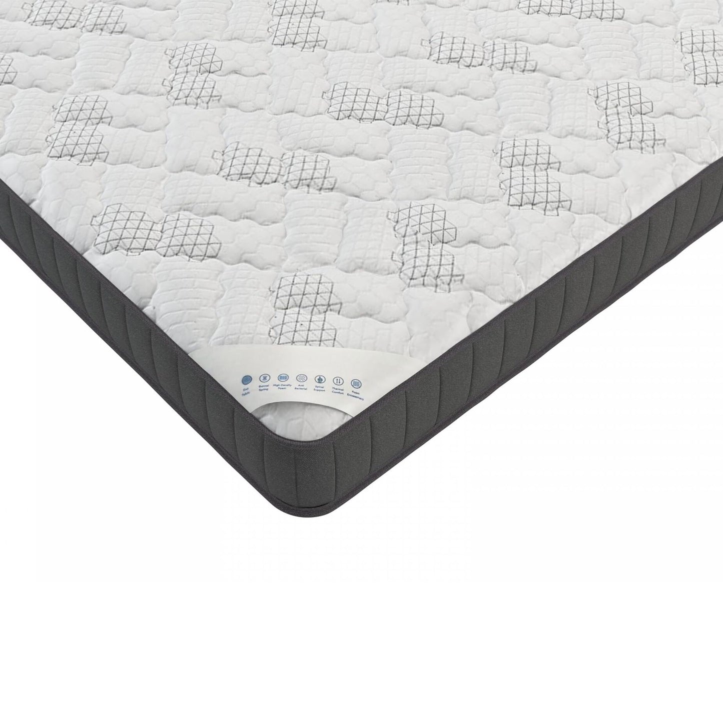 Ottomanson Full 9" Hybrid Mattress - Medium Firm Support - Made in USA - Individually Pocketed Coils & CertiPUR-US Foam - Fiberglass-Free - Bed in a Box