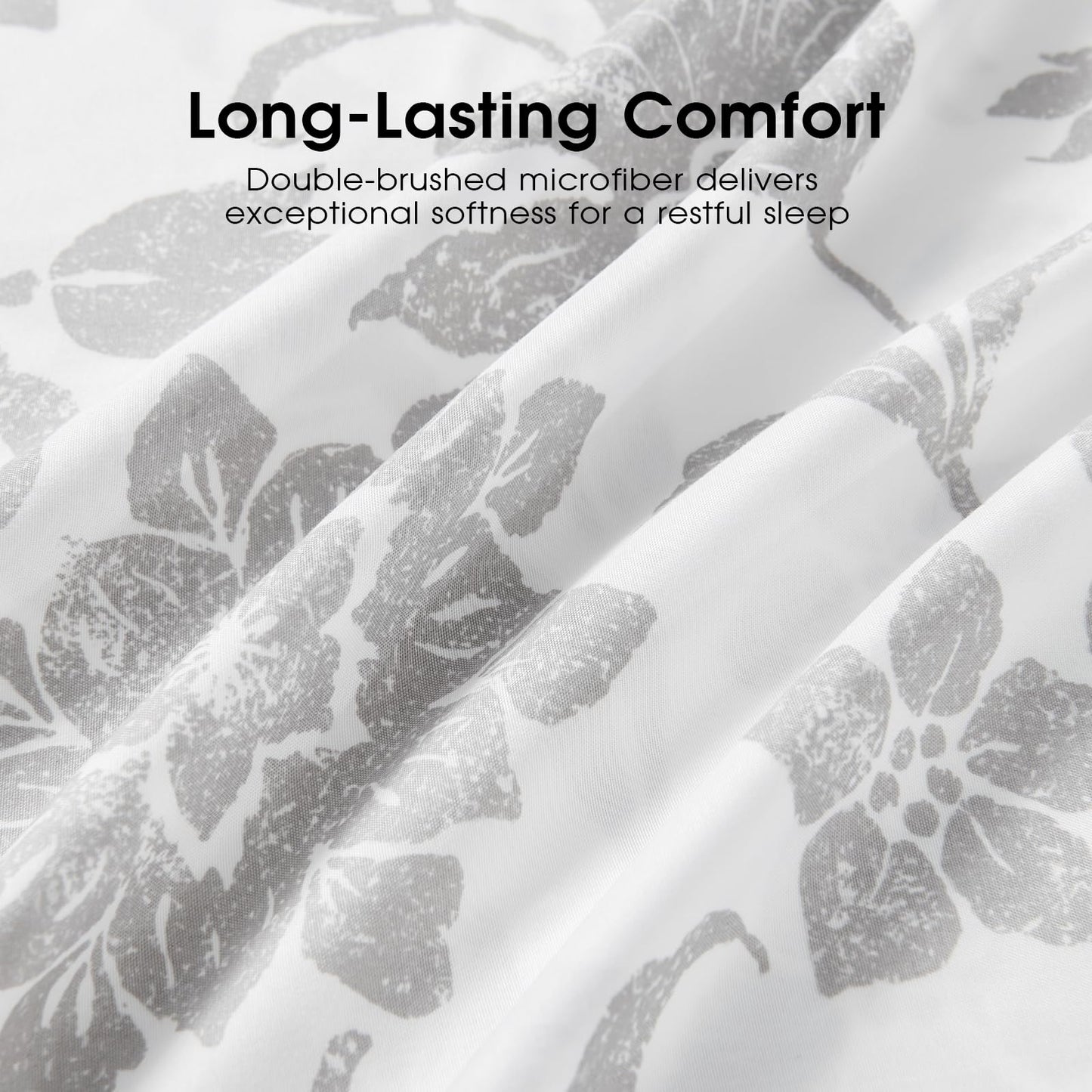 FreshCulture Floral Bed Sheets - Ultra Soft King Size Sheets Set - Brushed Microfiber Floral Sheets - Deep Pockets - Easy Care - Hotel Luxury 4 Piece Flower Printed Sheets King, Clay Garden