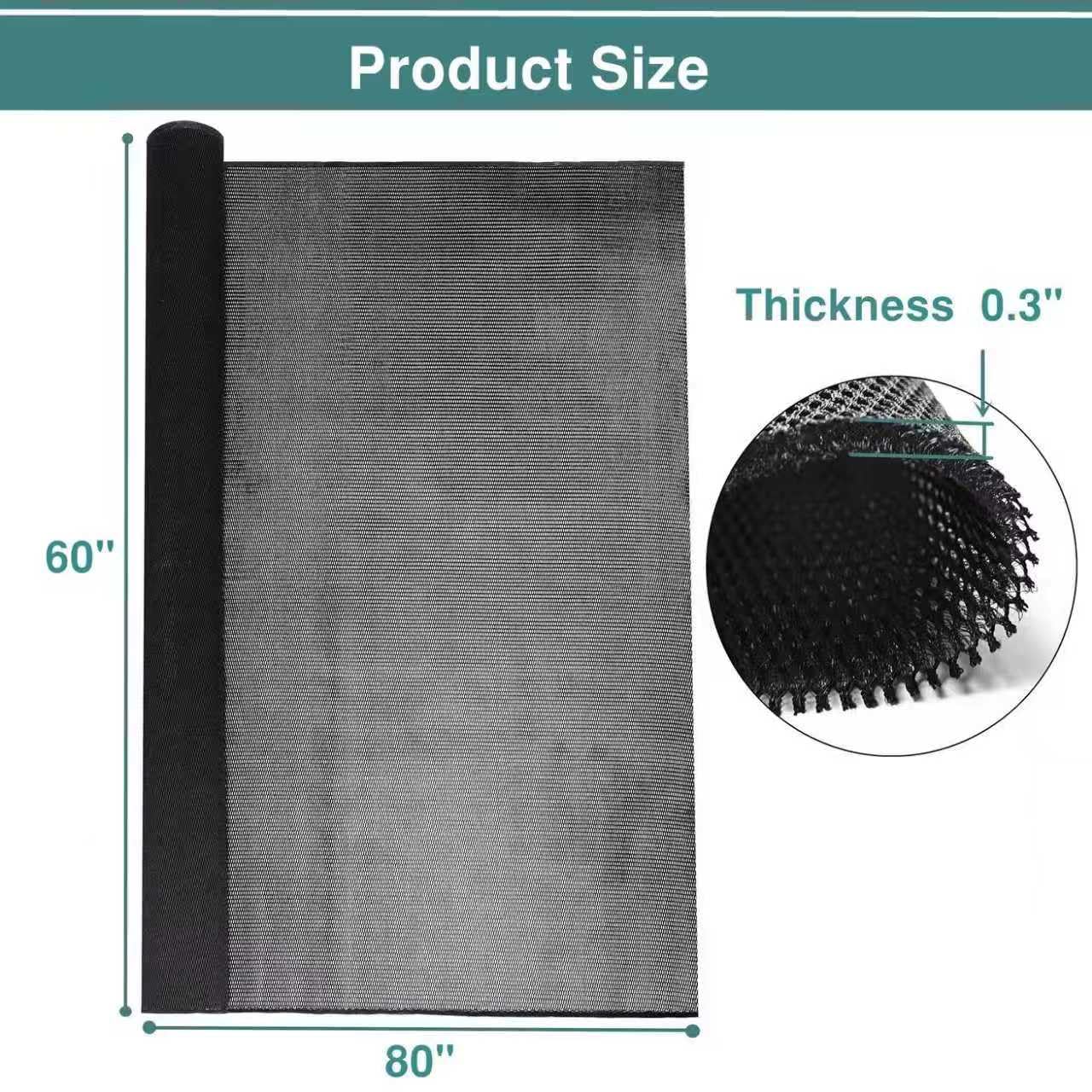 Queen Size RV Mattress Underlay Moisture Barrier, Breathable RV Under Mattress Ventilation, 3D Air Meshfiber Under Mattress Pad RV Accessories Keeps Beds Dry for Campers ( 80'' x 60'') (Black, Queen)