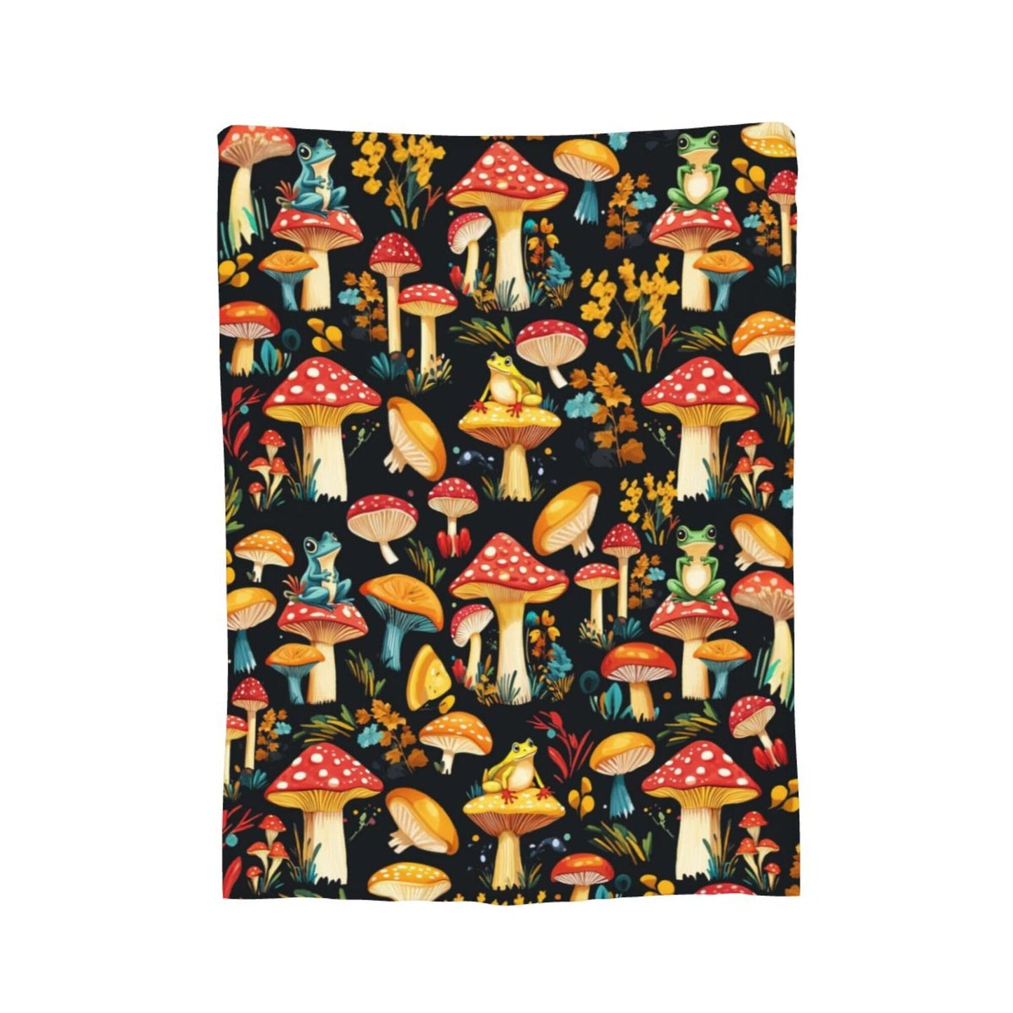 Mushroom Blanket Mushroom Decor Cozy Animal Throw Super Soft Plush Flannel Fleece Blanket Gift for Kids Adults Men Women Ultra Warm & Lightweight Flannel, 50"X40"