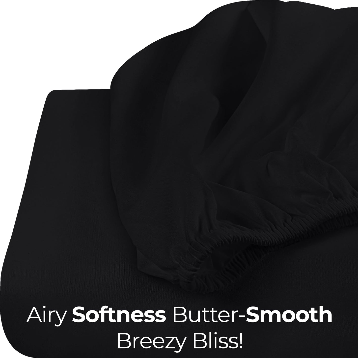 Utopia Bedding Full Fitted Sheet - Bottom Sheet - Deep Pocket - Soft Microfiber - Shrinkage and Fade Resistant - Easy Care -1 Fitted Sheet Only (Black)