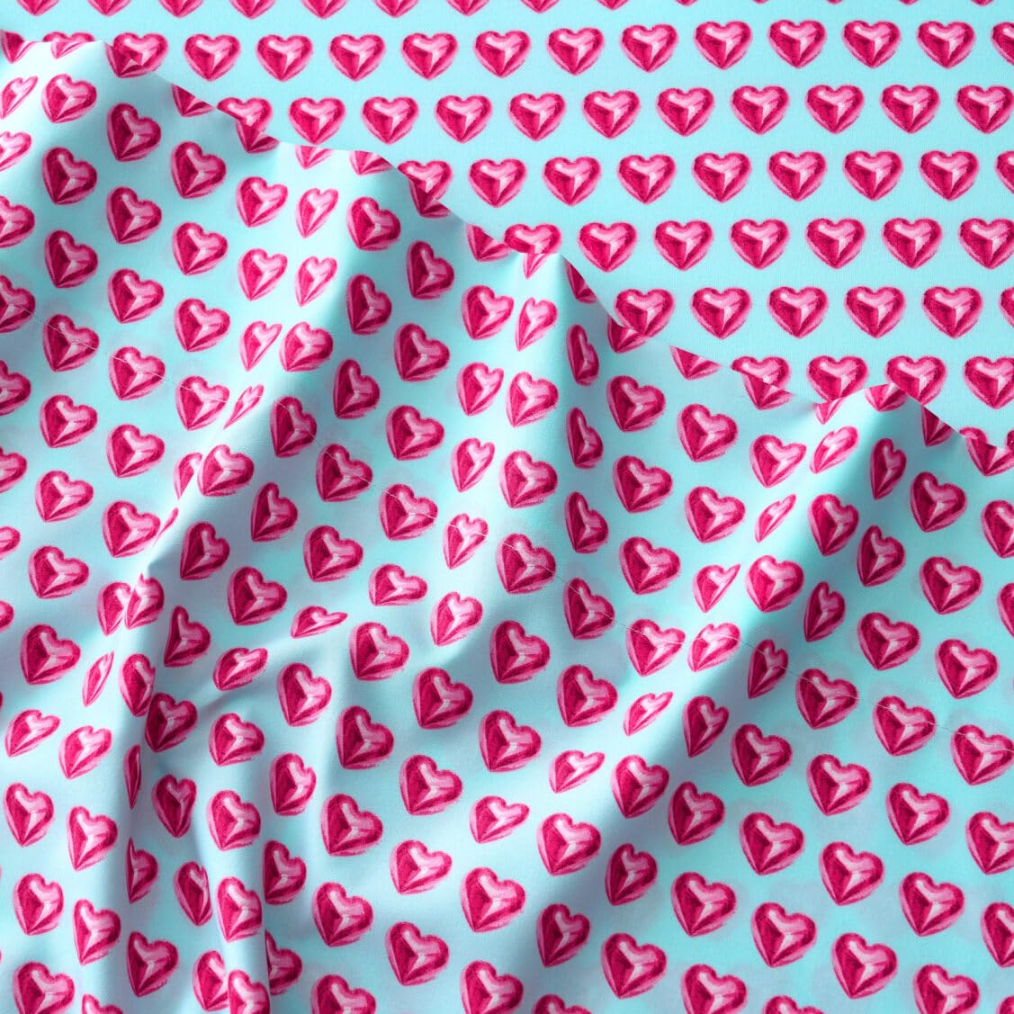 Paris Hilton King Size Sheets Set – 4 Piece Bed Sheets with Fitted Sheet, Flat Sheet, 2 Pillow Shams, Fits up to 16" Mattress Deep Pocket King Sheet Set for Women, Hearts, Blue/Pink