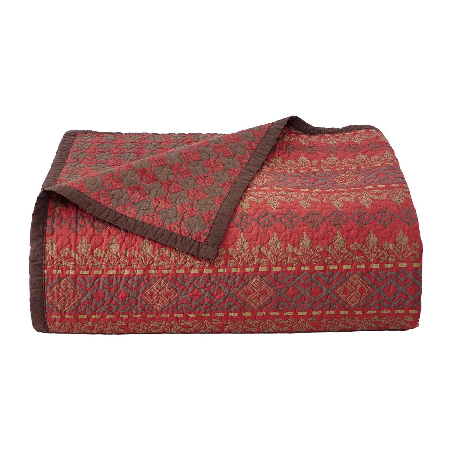 Paseo Road Rushmore 3 Piece Quilt Set with Pillow Shams, Queen Size, Cotton Reversible Luxury Bedding, Southwestern Rustic Style Bed Set, 1 Quilt and 2 Pillowcases