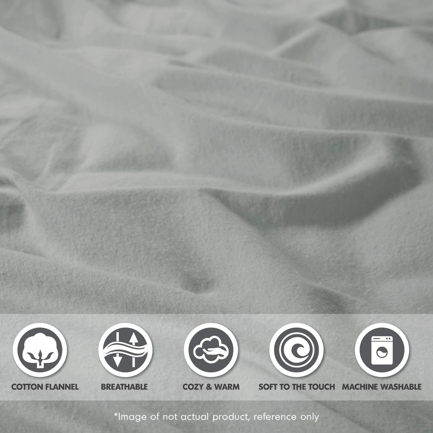 Woolrich Cotton Sheet Set Cottage Charms Print, 100% Cotton Flannel Sheets Warm & Fuzzy Bedding Set Queen Size Sheets, Fitted Pocket Fits Up to 14" Mattress, Queen Grey Plaid, 4 Piece