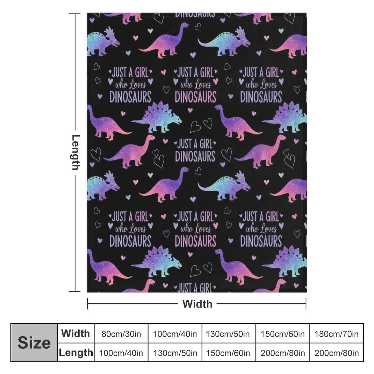 Meaudiwes Fashion Blanket Carpet, Flannel Blanket Winter Warm Blanket for Women Men Compatible with Just A Girl Who Loves Dinosaurs