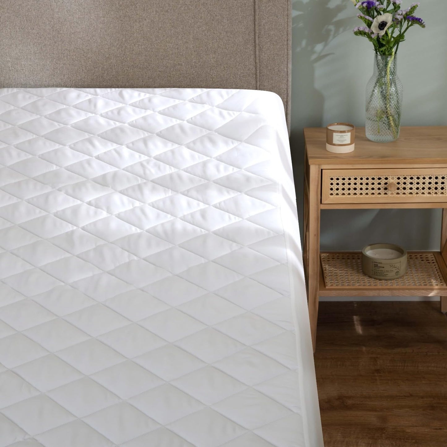 Twin Mattress Protector – Waterproof Mattress Cover – Deep Pocket Fitted up to 18 Inch – Quilted Mattress Pad – Soft, Breathable, Noiseless Bed Cover Protection