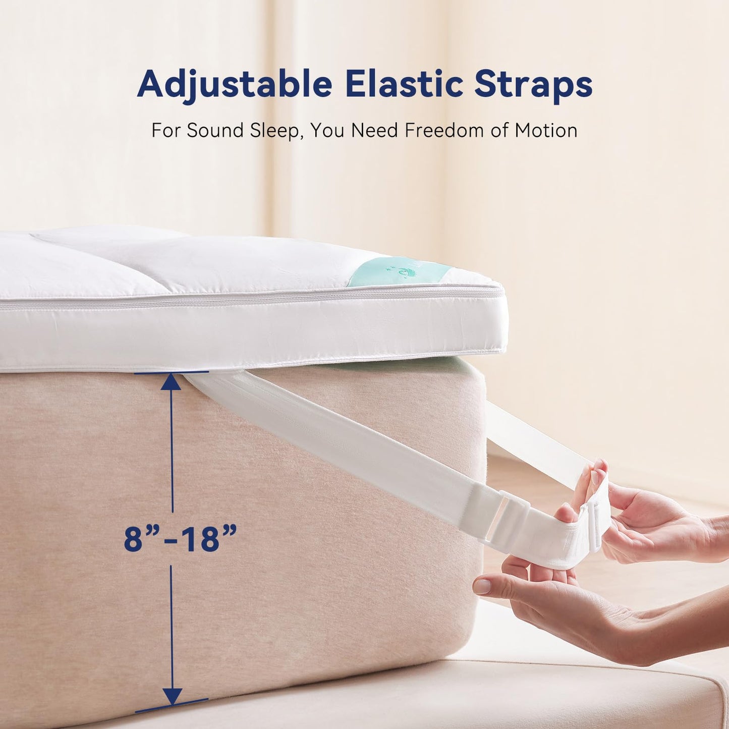 LeWinBedding Dual Layer 2 Inch Memory Foam Mattress Topper Twin Size, 1.5 Inch Cooling Gel Memory Foam and 0.5 Inch Goose Down Fibers Mattress Pad Cover for Pressure Relieving(39"x75")