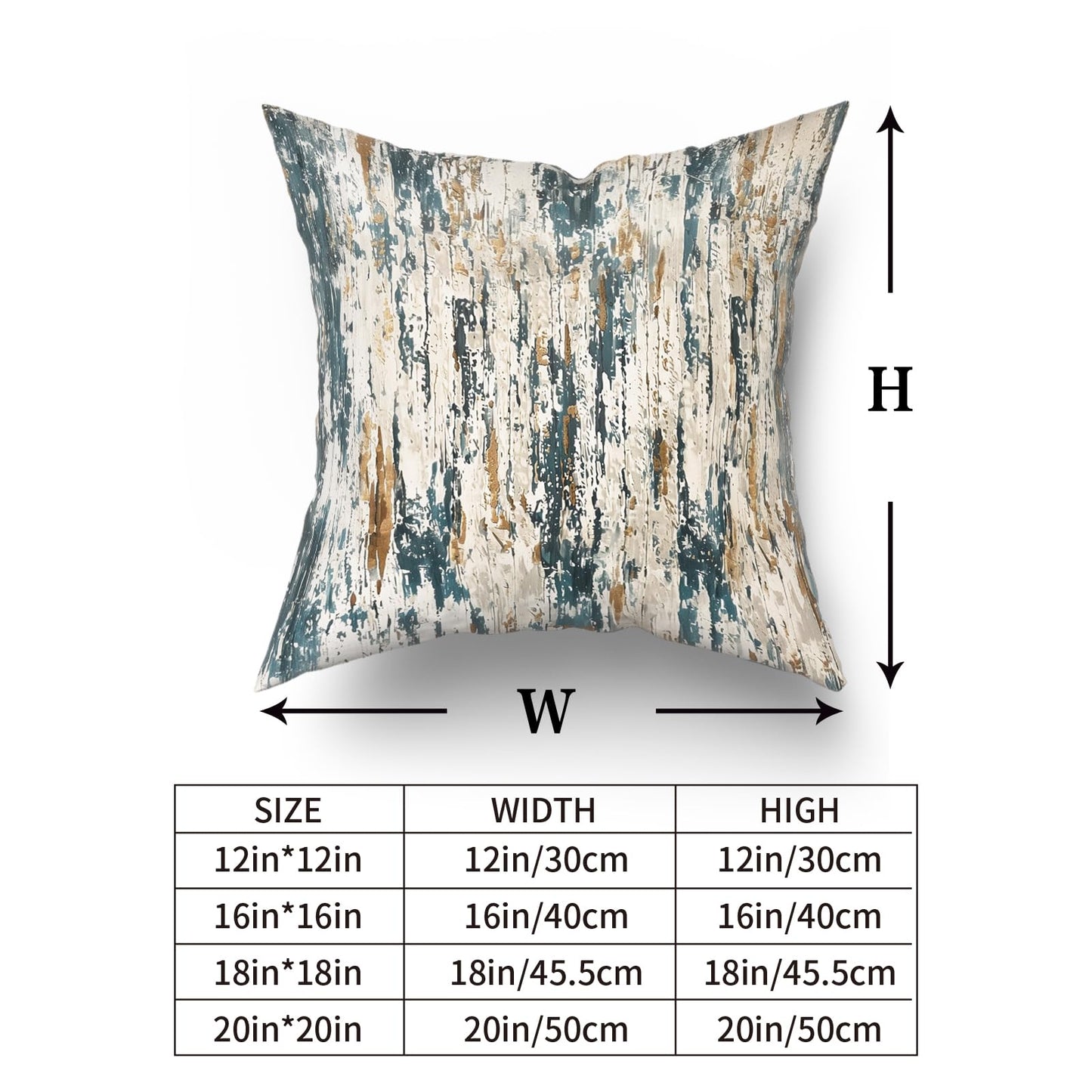 Giwawa Teal Gold Stripes Pillow Covers - Set of 2 Abstract Ink Line Throw Pillow Cover Modern Decorative Cushion Covers Minimalist Pillow Case Home Decor for Sofa Bed Living Room 18 x 18 inch