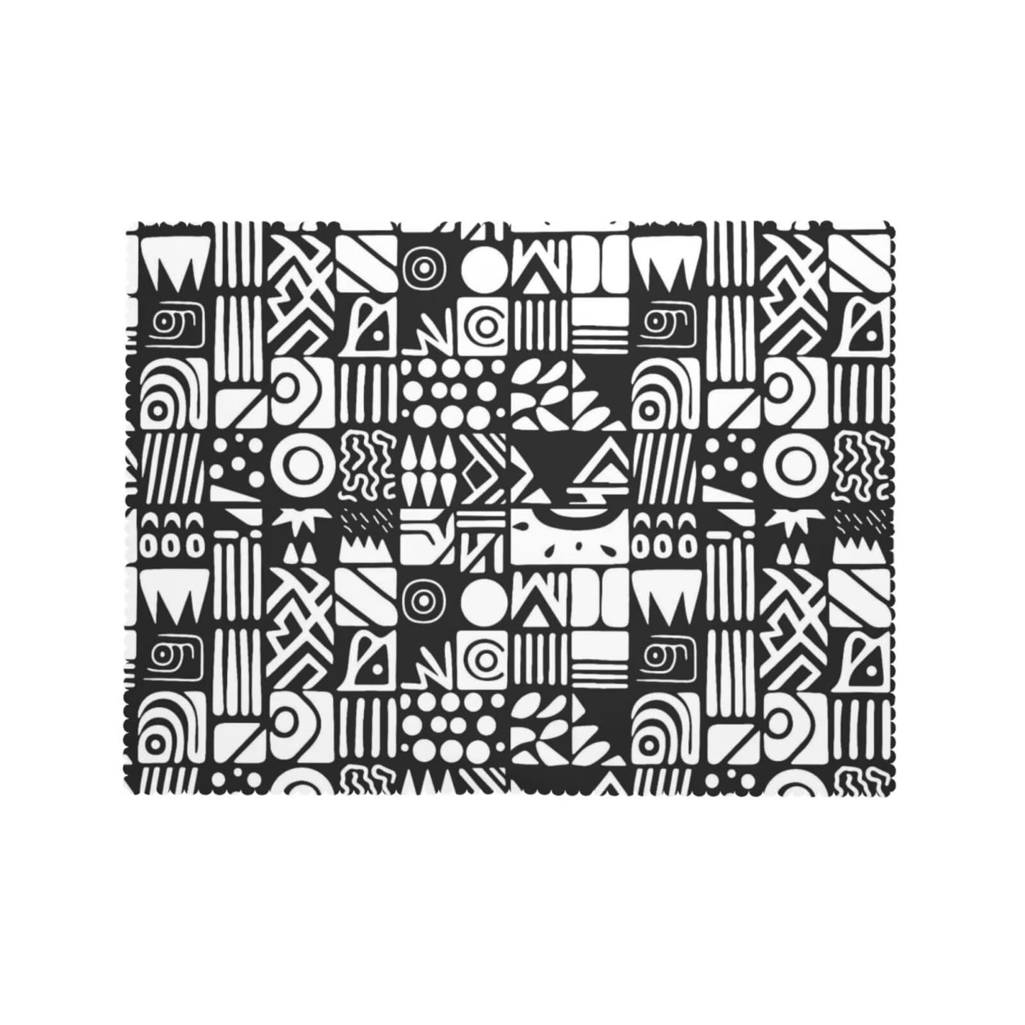 ZEJAYFEY African Rectangle Tablecloth Black White Digital Symbols Table Cloths Minimalist Geometric Tribal Ethnic Washable Table Cover for Home Kitchen Dining Party Picnic Decor 54 x 72 Inch