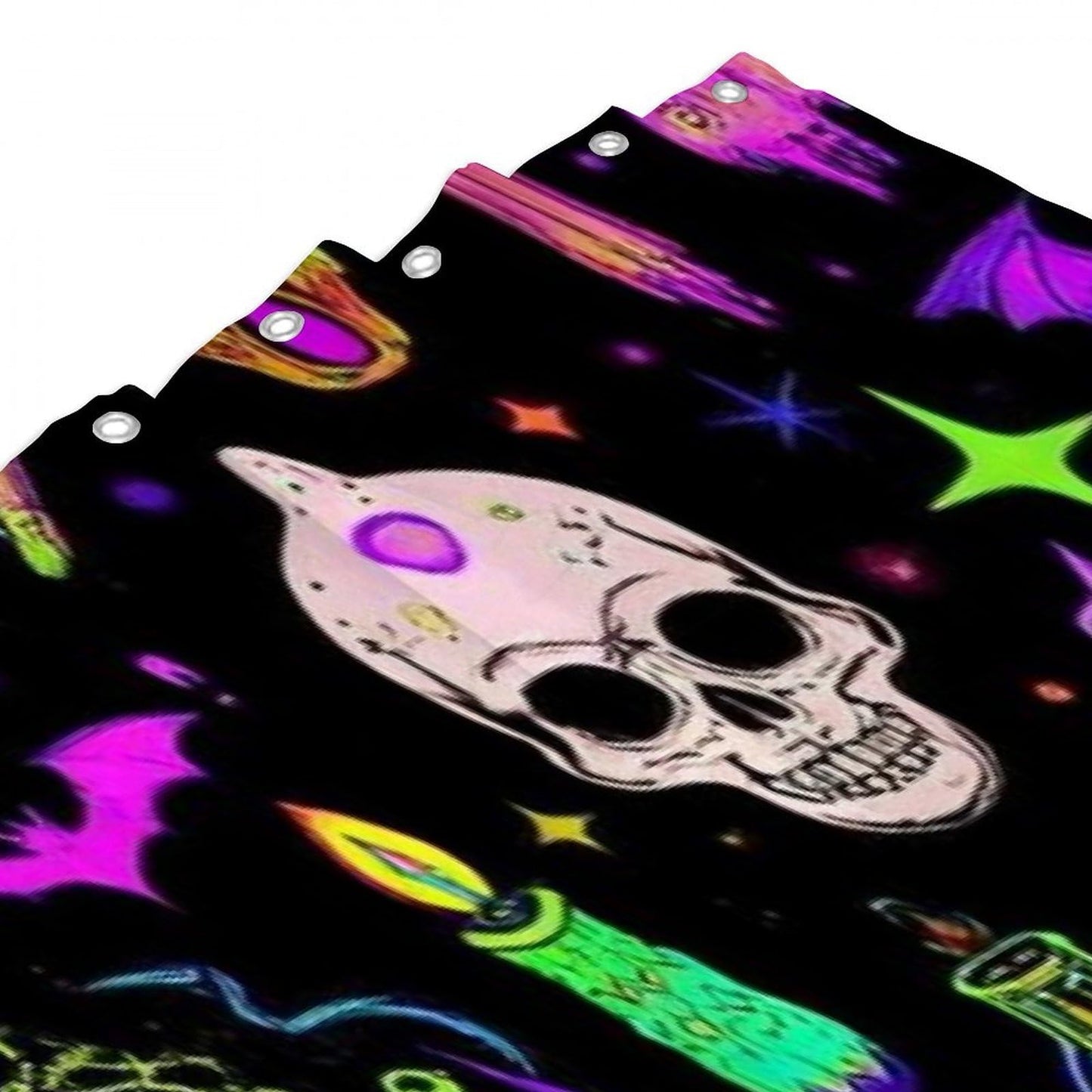 Meaudiwes Fashion Lightweight Shower Curtain Washable Shower Curtain with 12 Hooks Halloween Goth Witchy Witch, 72"x 70"