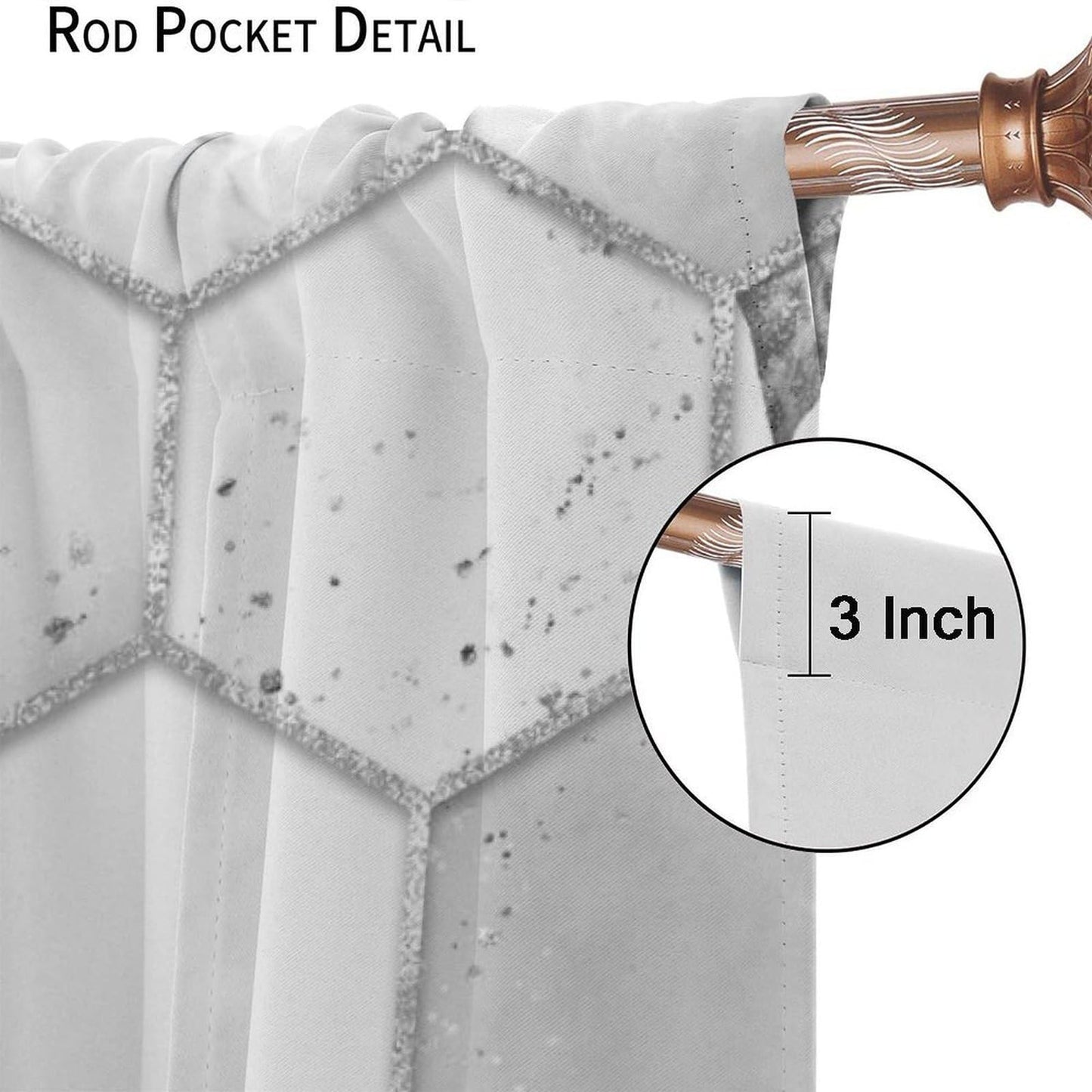 BPANAOAD Marble Print Blackout Curtains Thermal Insulated Window Drapes Modern Abstract Marble Pattern Curtains for Living Room Office 2PCS 42x44 Inch