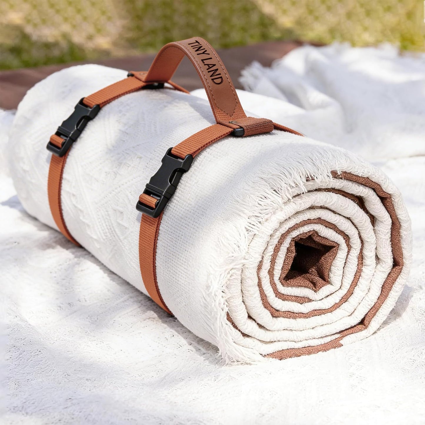 Tiny Land Picnic Blankets, 2 in1 Double Layer Waterproof Mat + Blanket, Foldable Beach Mat,Outdoor Blanket, Portable Camping Blanket, Extra Large Beach Mat, for Camping Park Beach Grass