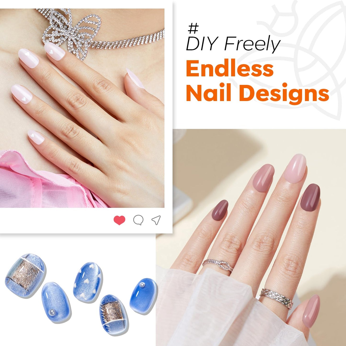 modelones Extra Short Oval Gel Nail Tips, 360pcs Pre-etched Clear Round Fake Nails Press On Full Cover Half Matte 15 Sizes Acrylic Gel Tips for Extension Salon