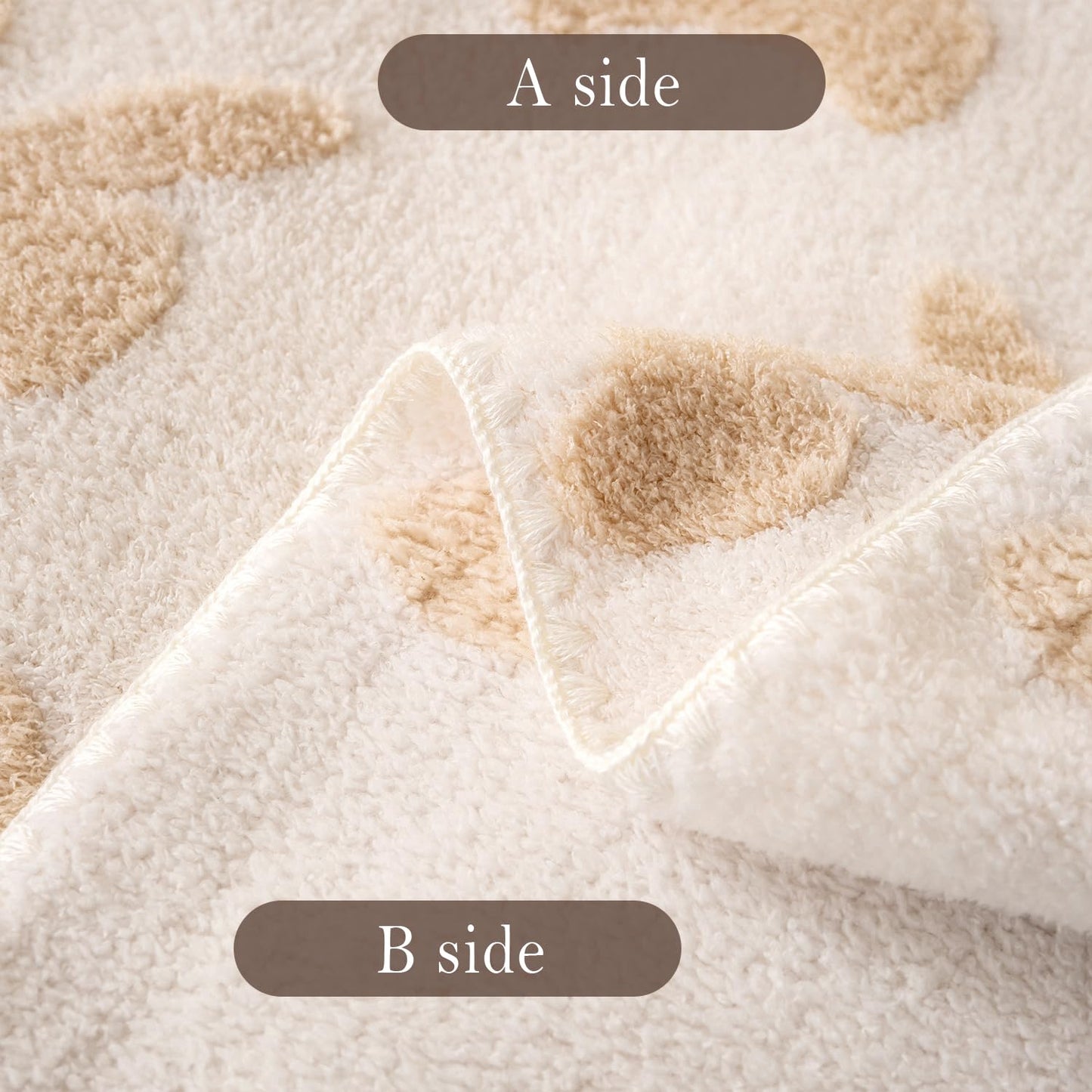 TrellisJoy 380GSM Soft Bow Pattern Throw Blanket, Cozy Warm Lightweight Blanket for Couch Bed Sofa, Flannel Bed Blanket,Decorative Bed Throws for Women, Beige 50" x 60"