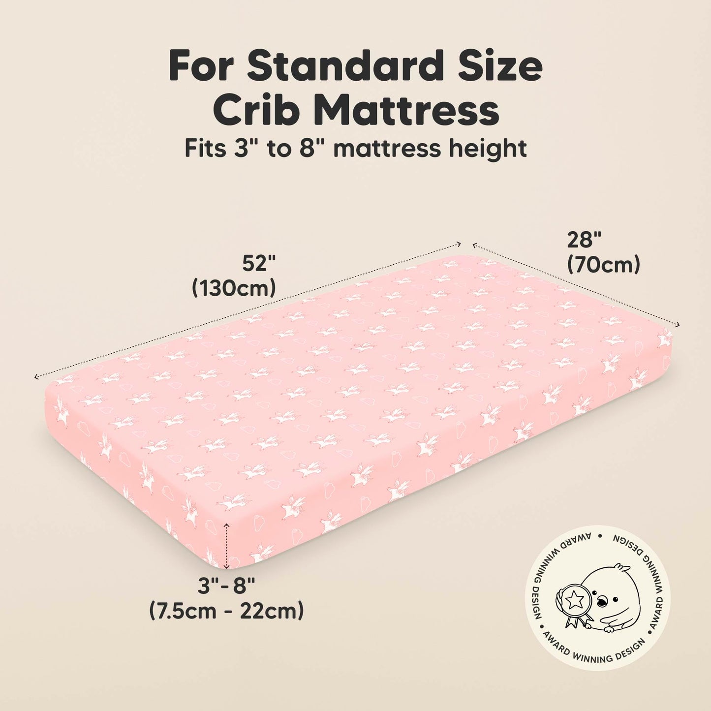 KeaBabies 2-Pack Organic Cotton Crib Sheets for Boys, Girls - 52x28 Fitted Crib Mattress Sheet Neutral, Breathable Cover for Baby Bed Set, Toddler Mattress, Soft & Cute Prints (Dreamland)