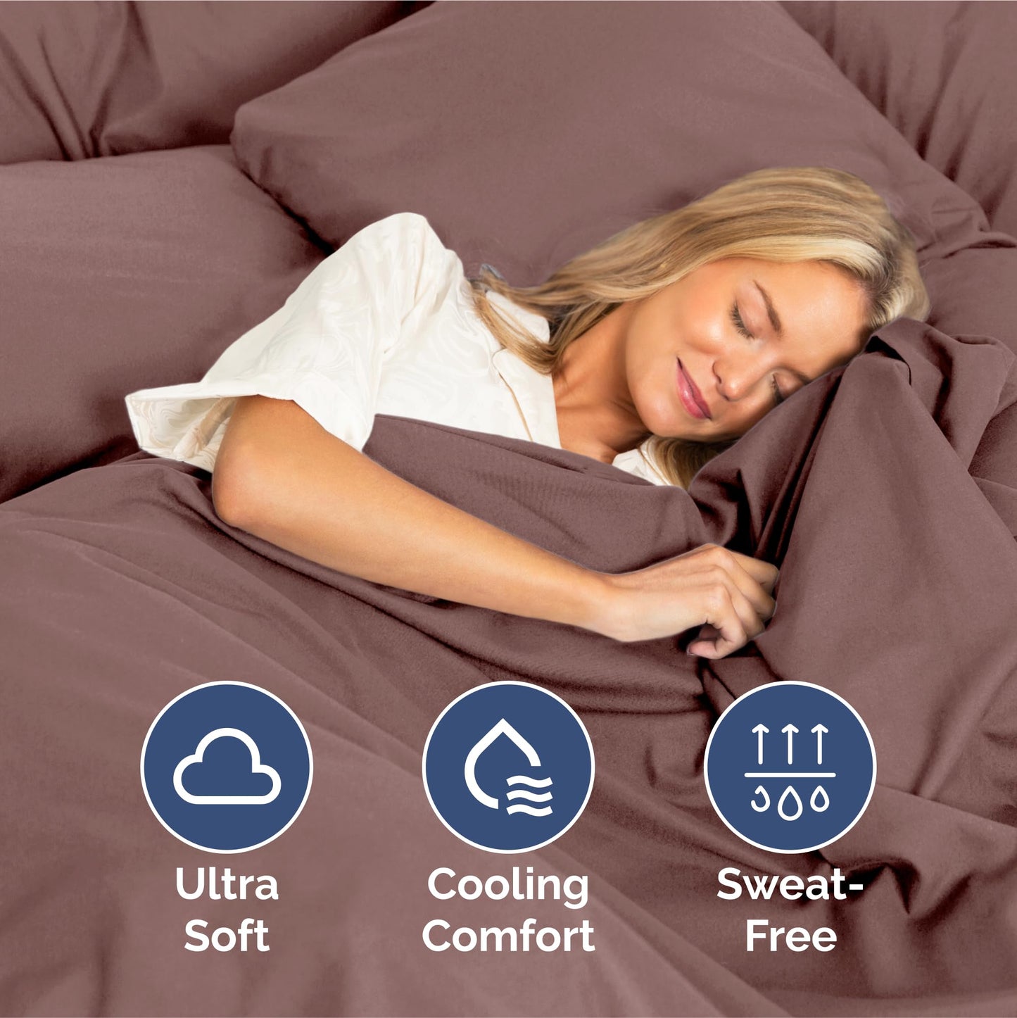 Queen Size 4 Piece Sheet Set - Ultra Soft & Cooling Bed Sheets - Fits 8 Inch to 16 inch Mattress - Wrinkle & Fade Free with Deep Pockets - Easy-Fit, Breathable & Comfy - Hotel Luxury Bedding - Clay