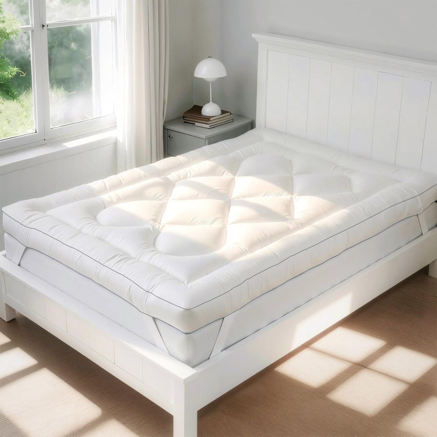 NightHug 5 Inch Memory Foam Mattress Topper Twin, 2000GSM Shredded Memory Foam Pillow Top, Plush Support for Back Pain Relief, Extra Thick & Breathable, Dorm & Guest Room Essential