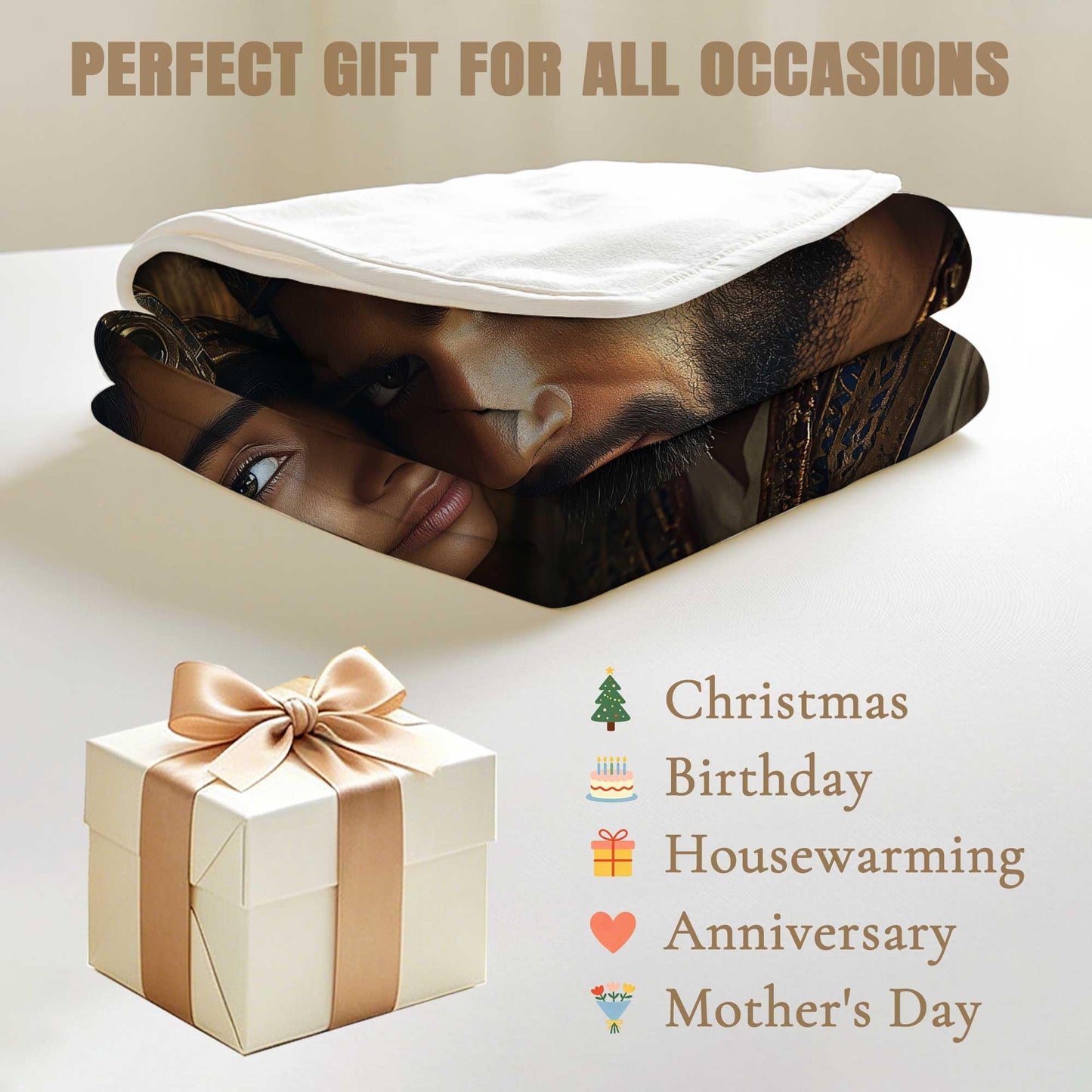 GXYAOYZG African American Couple Blanket Afro Queen King Throw Blanket Black Woman Man Throws Warm Soft Flannel Print Blankets for Couch Bed Decor Romantic (Couple - 1, 49" x 59")