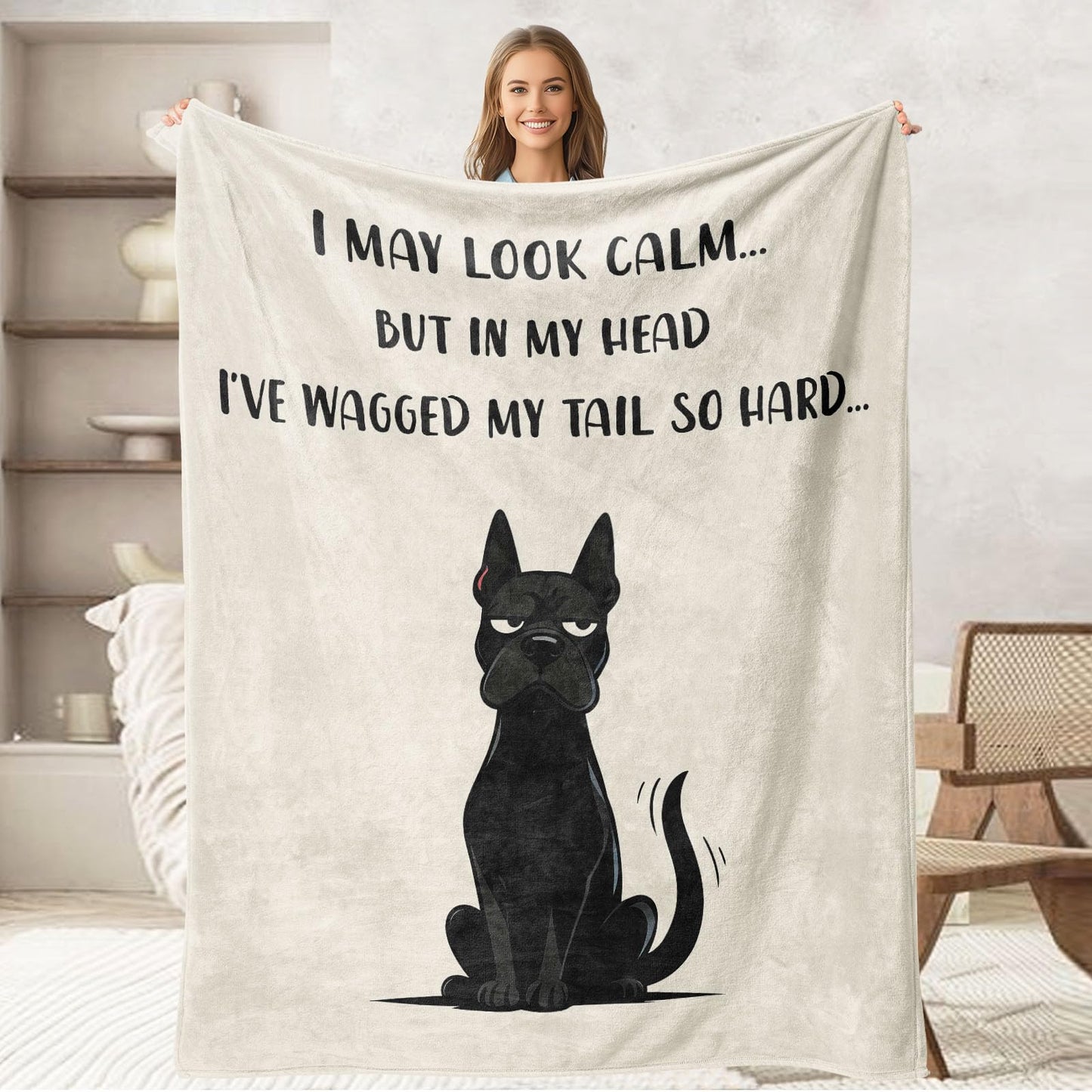 keepitcozi Funny Bull Terrier Gifts Blanket for Adult Kids, Unique Best Friend Birthday for Women Men, Gag Gift, Relaxation Stress Relief Gifts for Cowoker, Quirky Home Decor for Dog Lovers 50"x60"