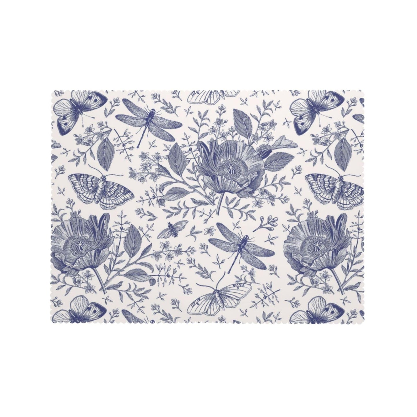 XIOURERY Flowers Butterflies Table Cloths Decorative for Dining Room, Dragonfly Washable Tablecloth for Home, Restaurant, Outdoor Party Table Cover 54x72 Inch